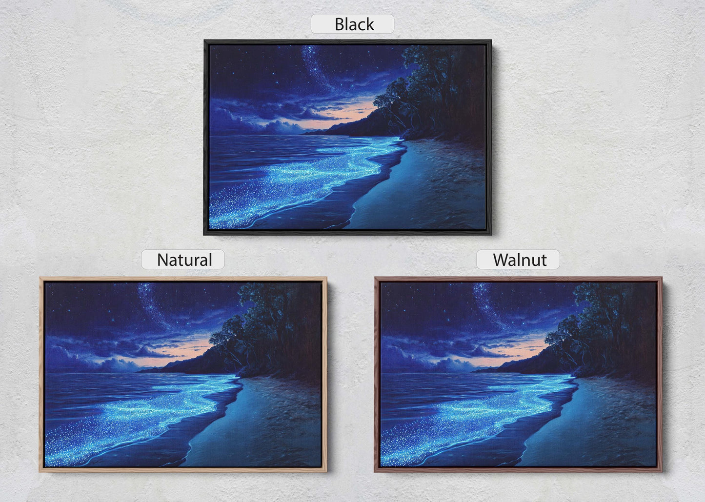Beach Night Sky, Starry Beach, Bioluminescence, Night Beach
