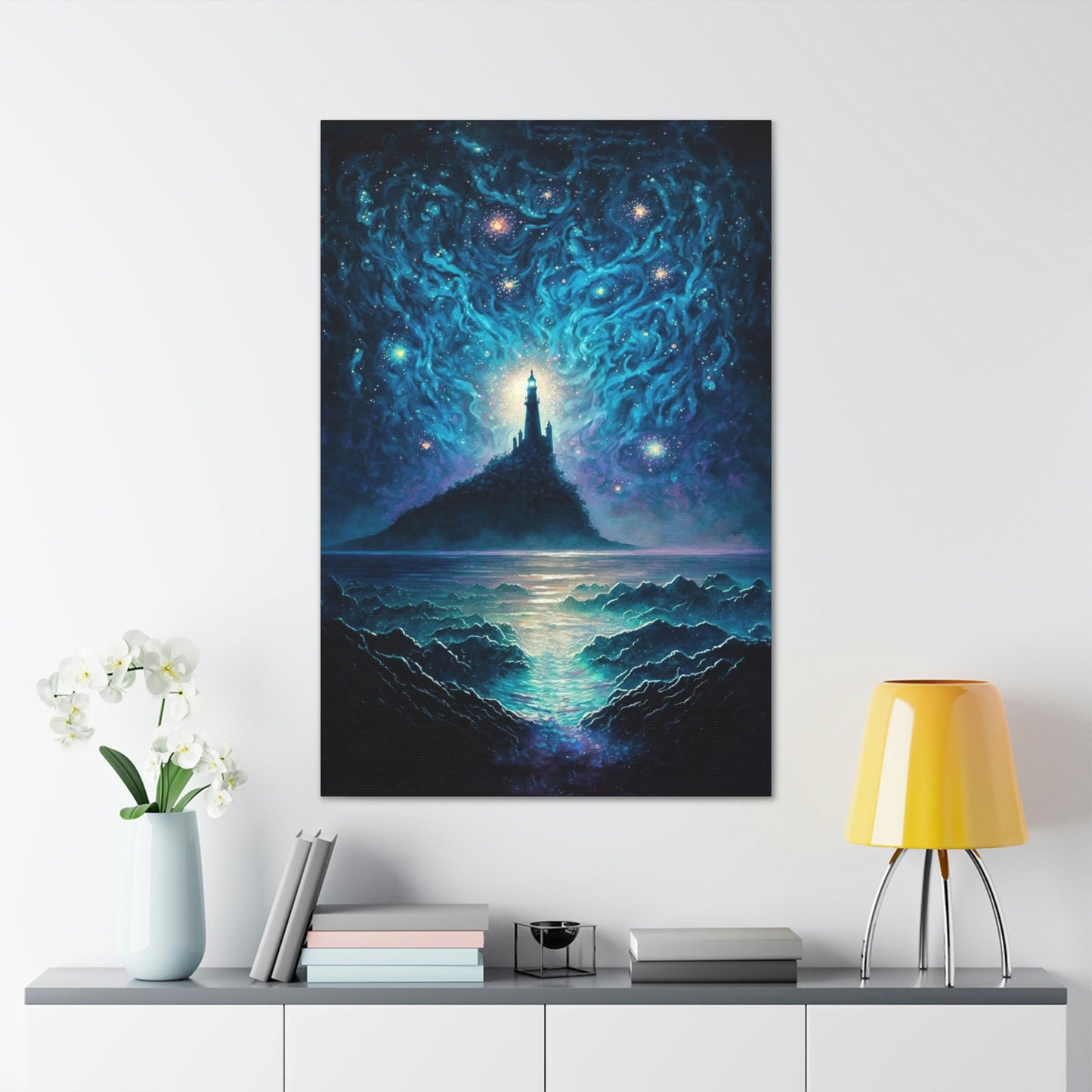 Mystical Lighthouse Canvas Art Ready To Hang