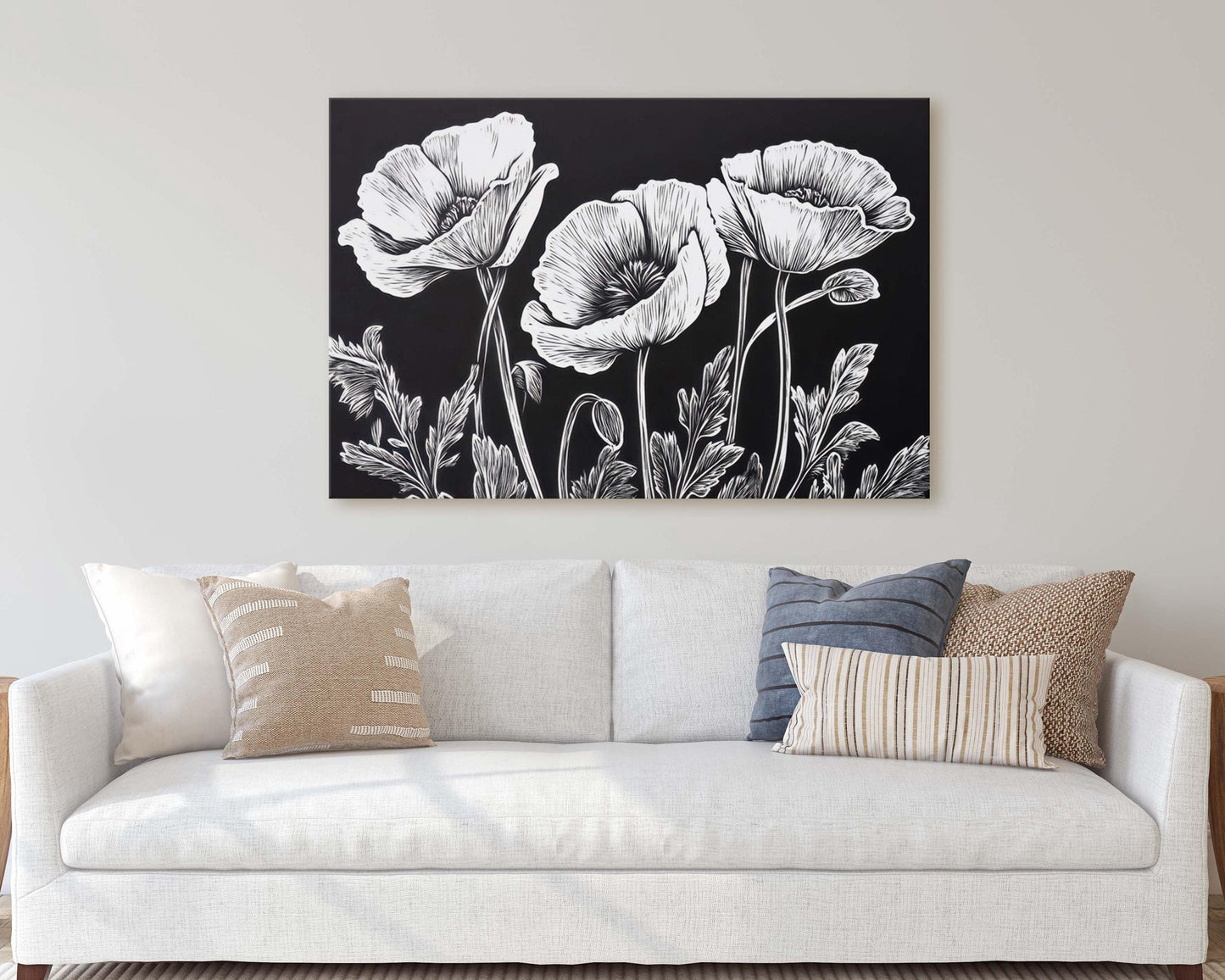 Black White Poppies, Poppy Flowers, Poppies Painting