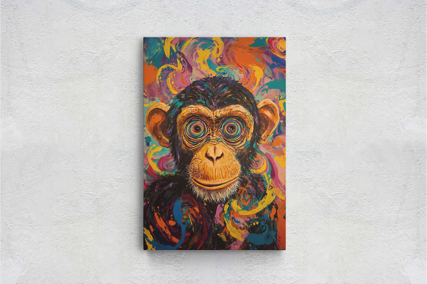 Monkeying With Perception, Surrealist Art, Modern Decor, Monkey Print, Ape Art