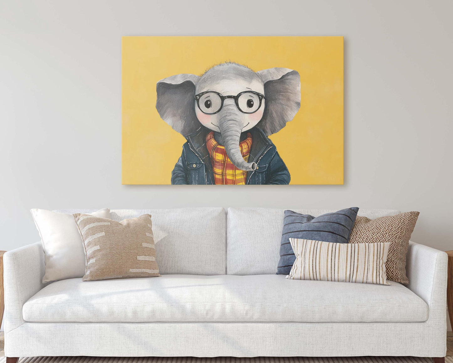 Hipster Elephant, Pop Art, Modern Decor, Street Art, Animal Art, Unique Art, Kids Room, Boys Room, Girls Room