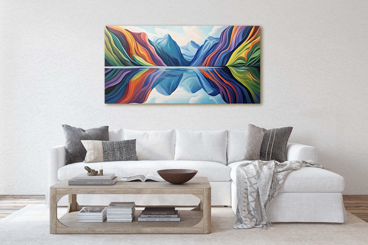 Abstract Mountains, Colorful Art, Scandinavian Art, Contemporary Art