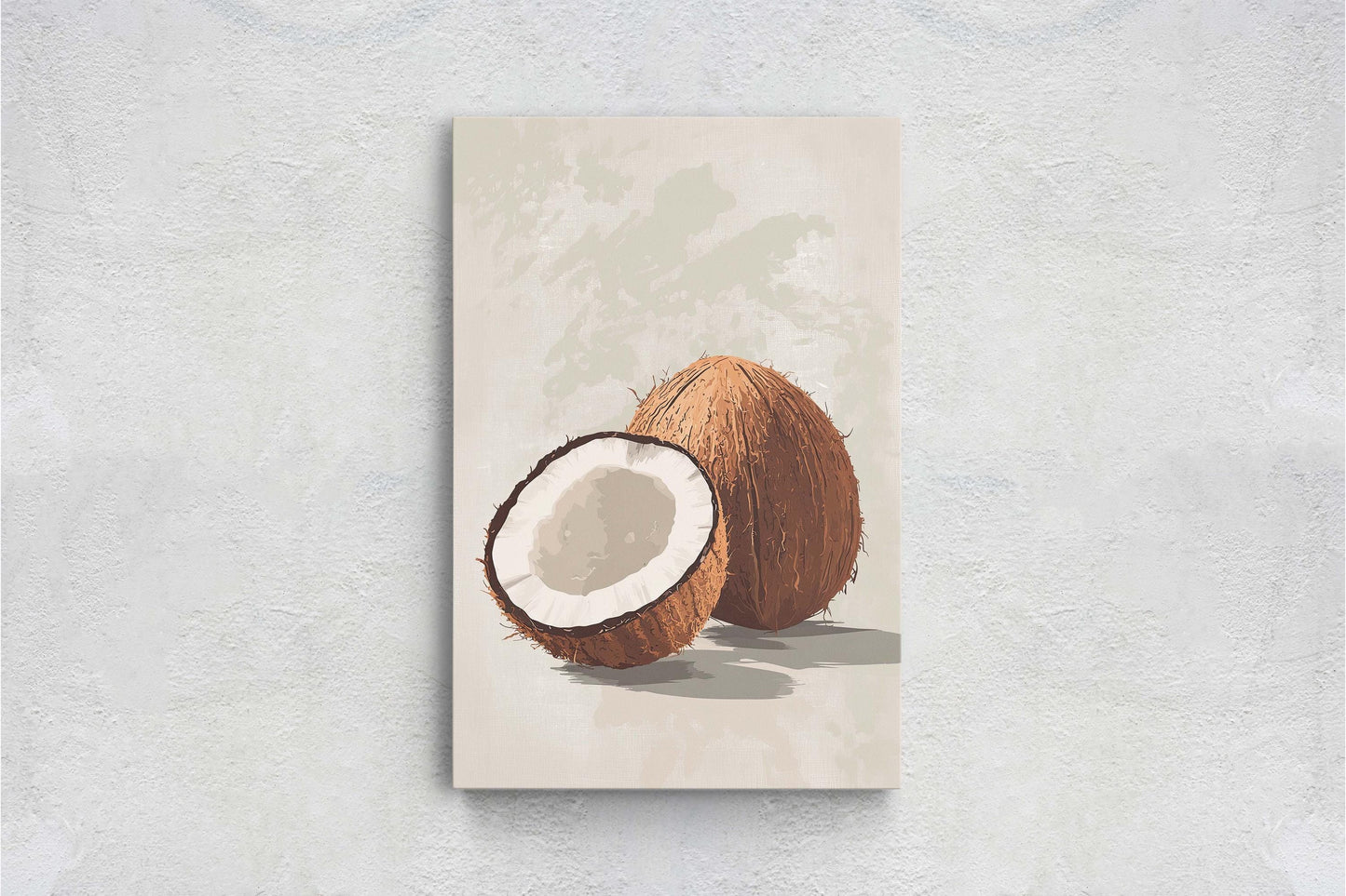 Coconut Print, Coconut Still life, Food Decor, Bahamas Decor, Tiki Decor