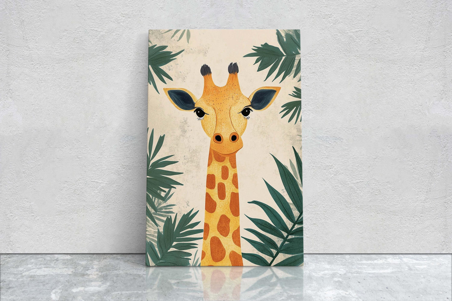Giraffe Portrait, Cute Giraffe Print, Giraffe Jungle