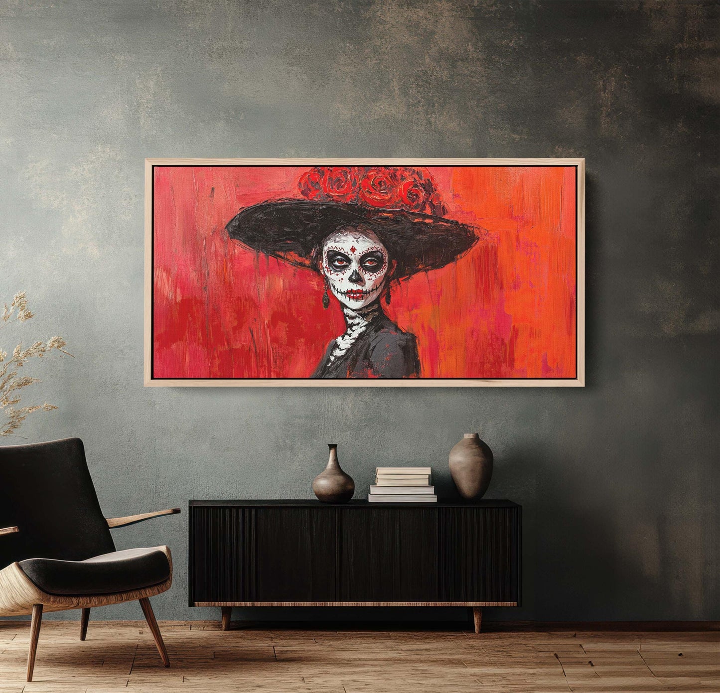 Day of the Dead, Mexican Art, Skeleton, Maximalist Print