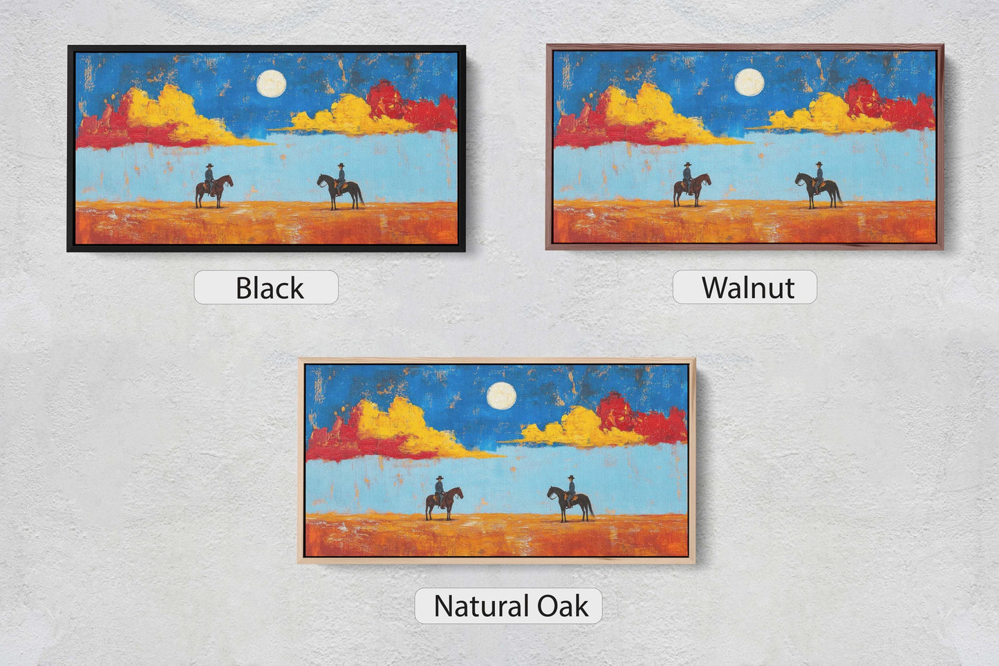 Meeting at High Noon, Cowboy Art, Old West, Frontier Art