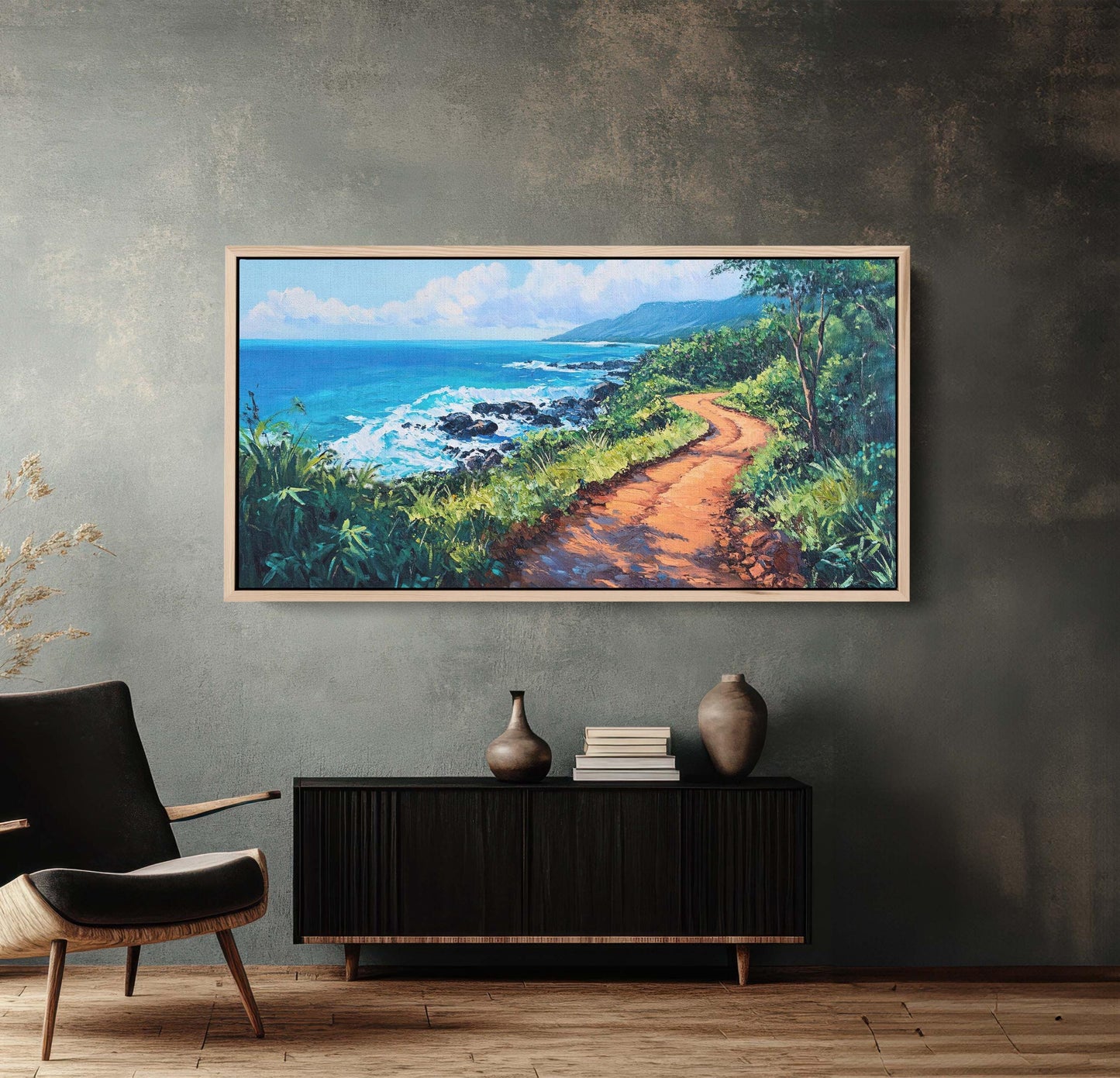 Road to Hana, Maui Hawaii Art, Beach Painting, Scenic Drive