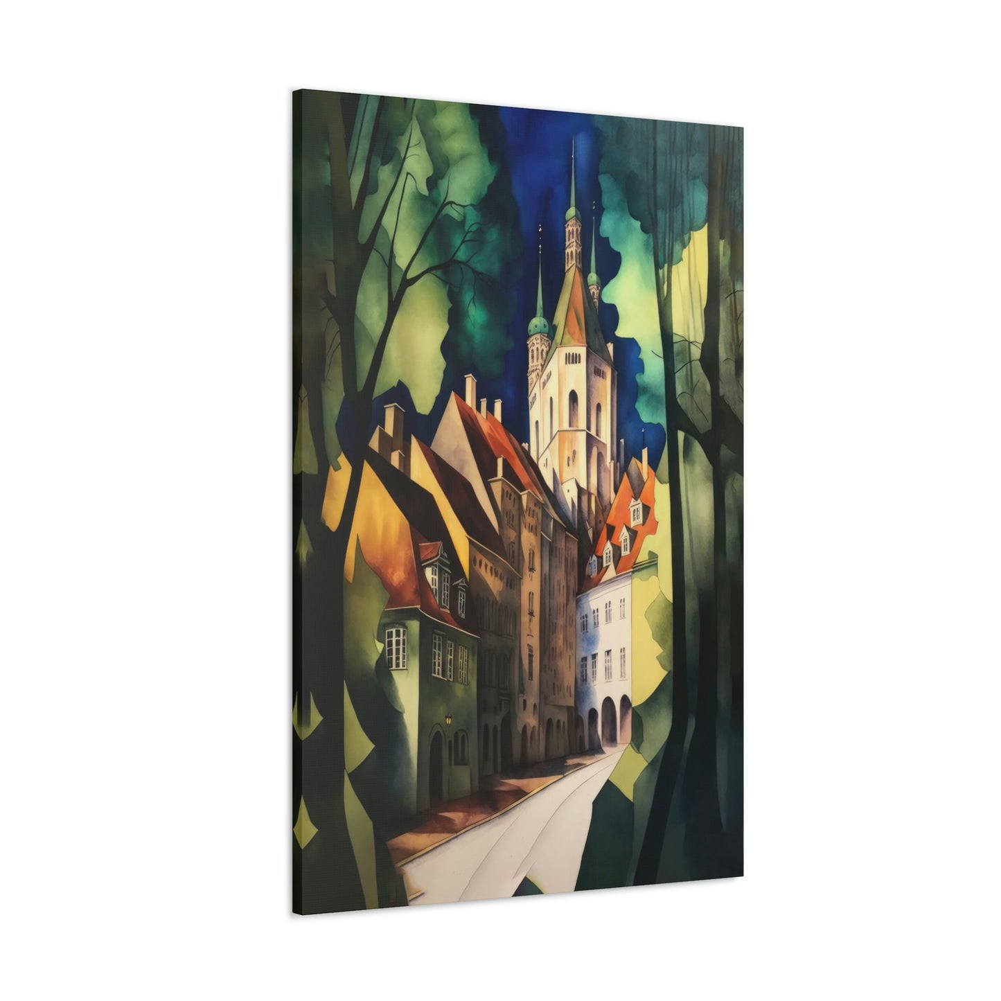 Prague Portrait Canvas Ready To Hang Large Print, Eurpoean, German