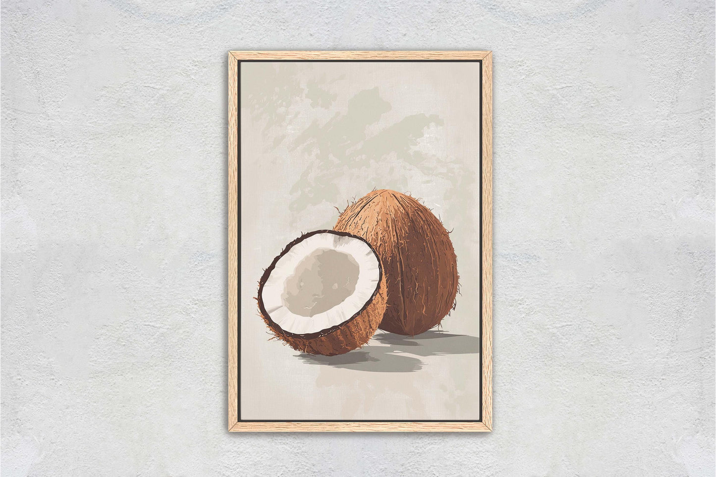 Coconut Print, Coconut Still life, Food Decor, Bahamas Decor, Tiki Decor