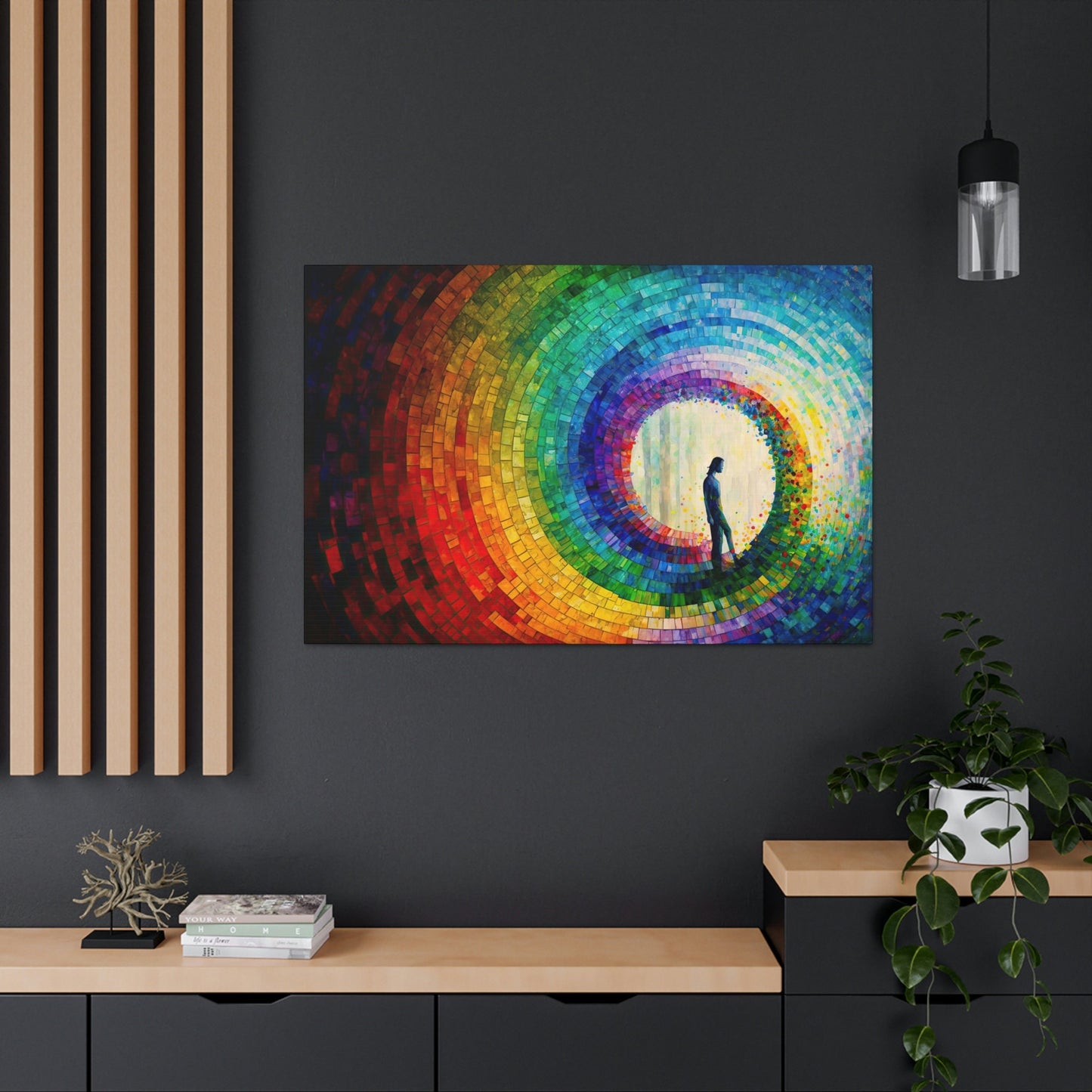 Abstract Expression Color Wheel Canvas Art Ready To Hang | Fantasy | Portal Colorful