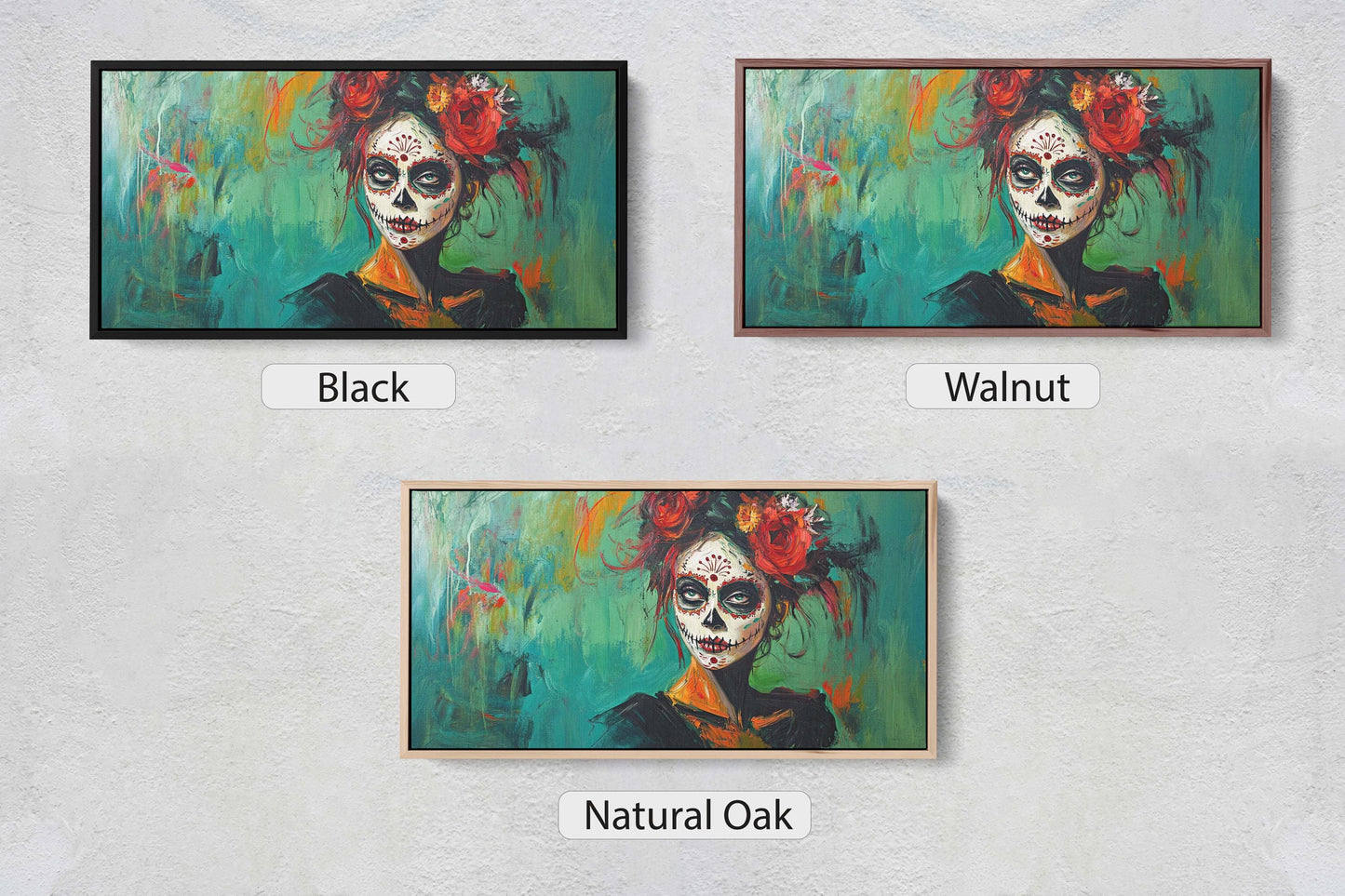 Day of the Dead, Mexican Art, Skeleton, Maximalist Print
