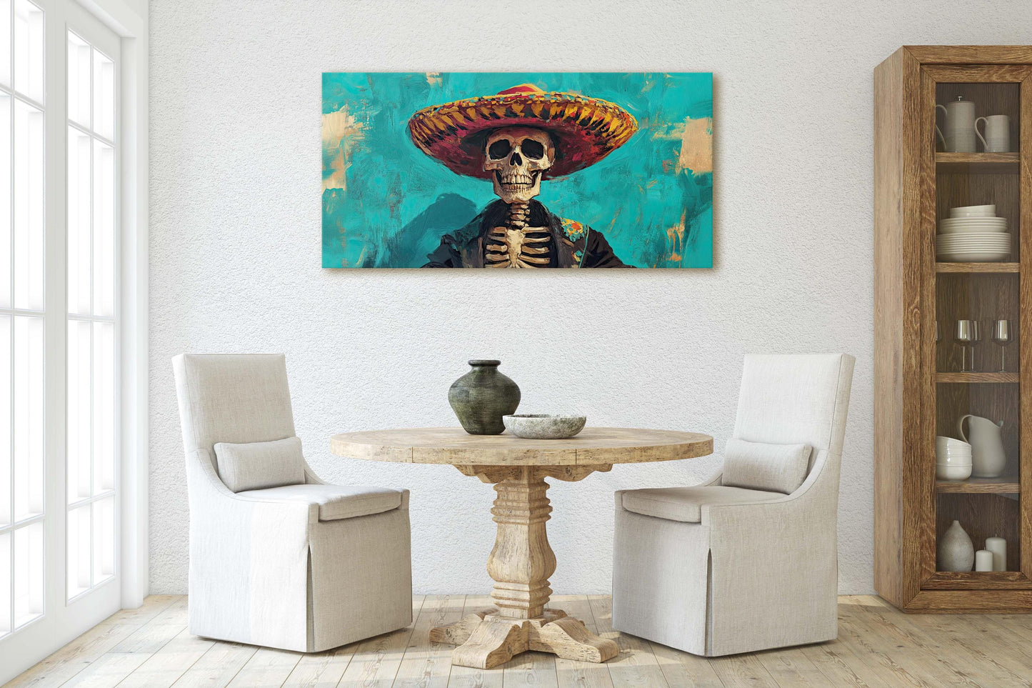 Skeleton Day of the Dead, Calavera, Dia De Los Muertos, Blue Green