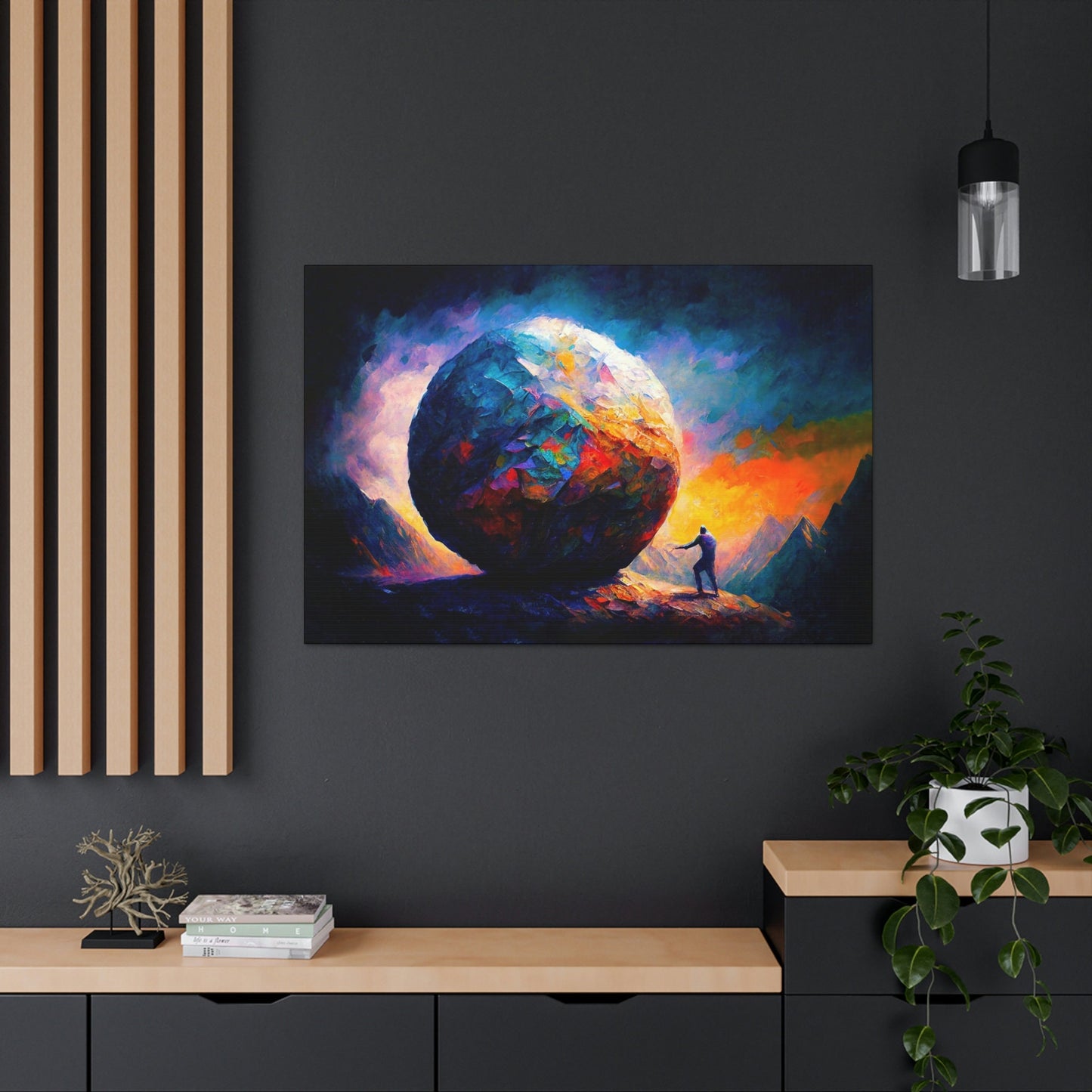 Sisyphus Canvas Art Ready To Hang | Mythology