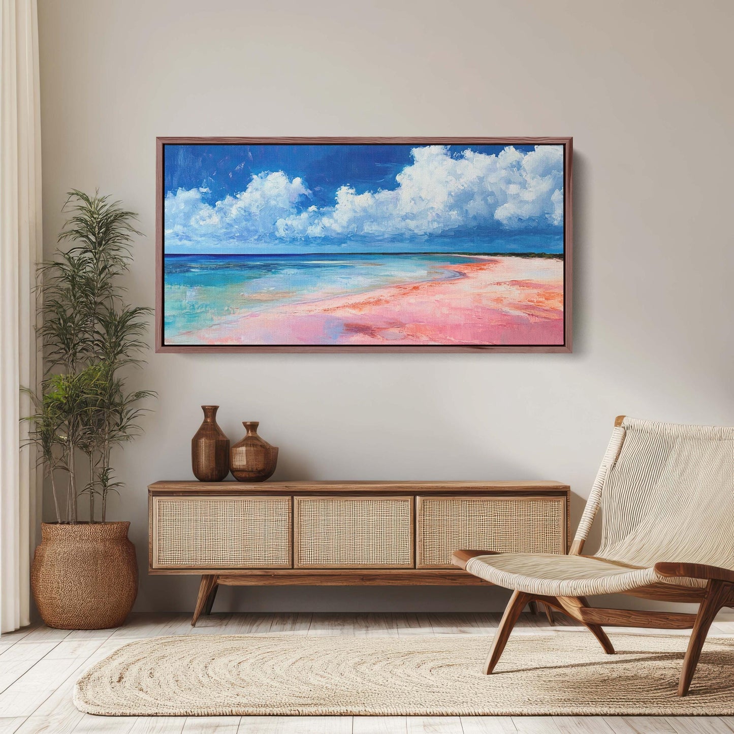 Las Coloradas Painting, Yucatán Mexico, Pink Beach, Salt Beach