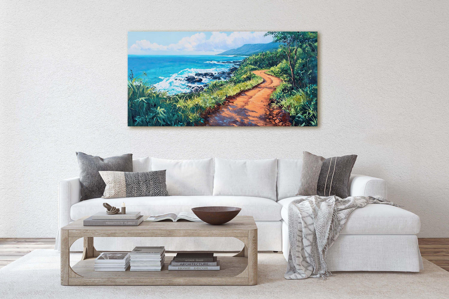 Road to Hana, Maui Hawaii Art, Beach Painting, Scenic Drive