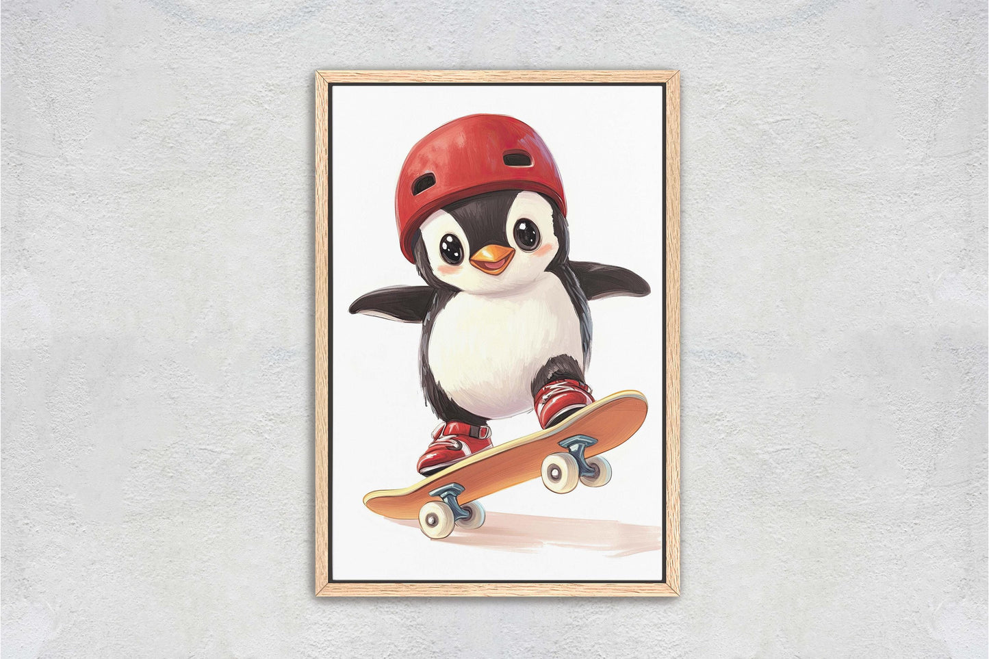Penguin Skateboard, Kids Room, Boys Room, Girls Room, Play Room