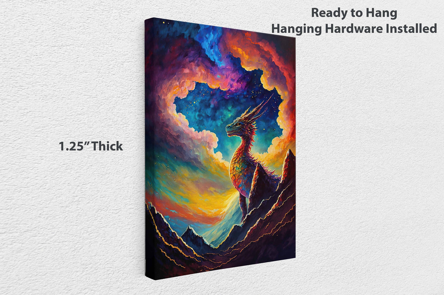 Dragon Portrait Canvas Art Ready To Hang