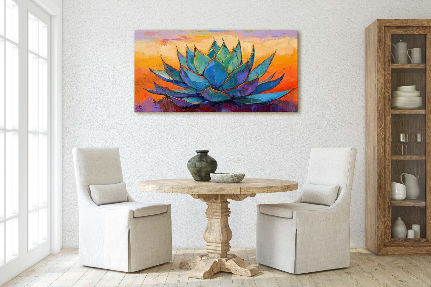 Abstract Agave, Agave Painting, Succulent Art, Desert Art