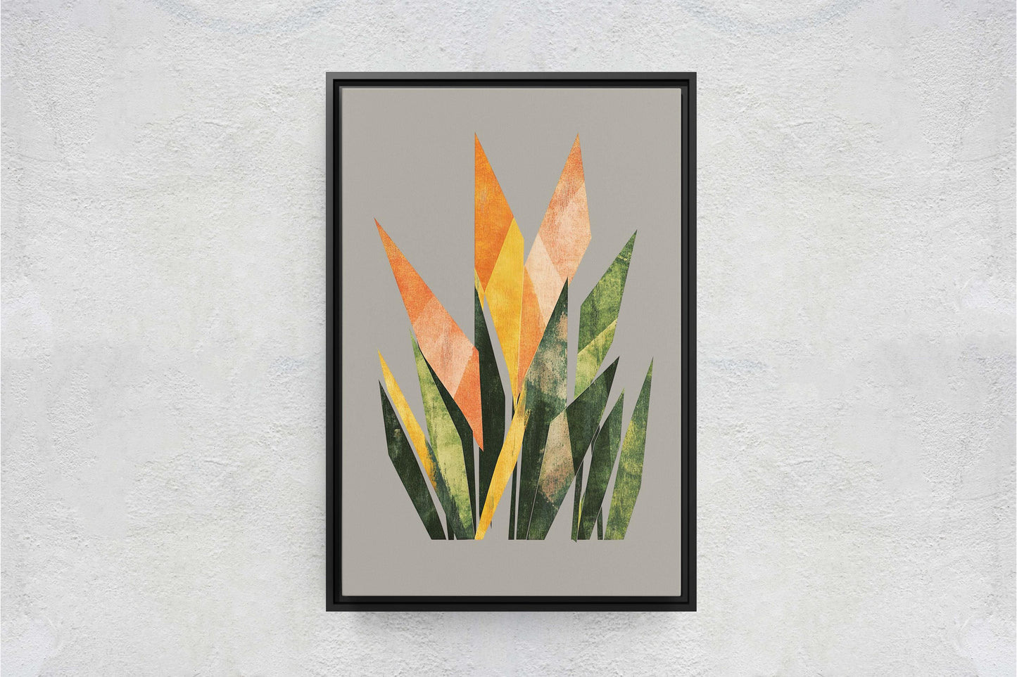 Geometric Grass, Abstract Floral Decor, Botanical Art