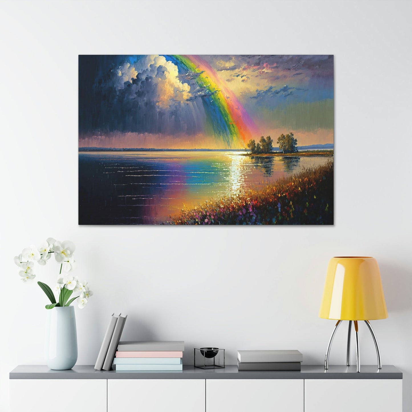 Rainbow Lake Canvas Art Ready To Hang
