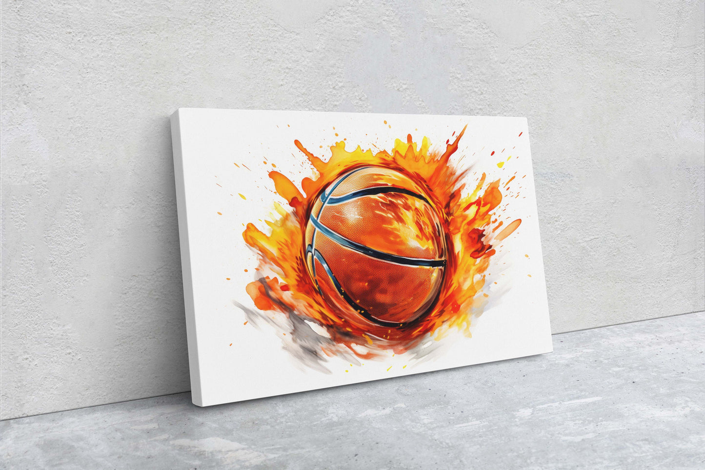 Basketball Painting, Sports Decor, Athlete Art, Framed Canvas, Large print, Kids Room, Boys Room, Gift For Him, Husband Gift, Dad Gift