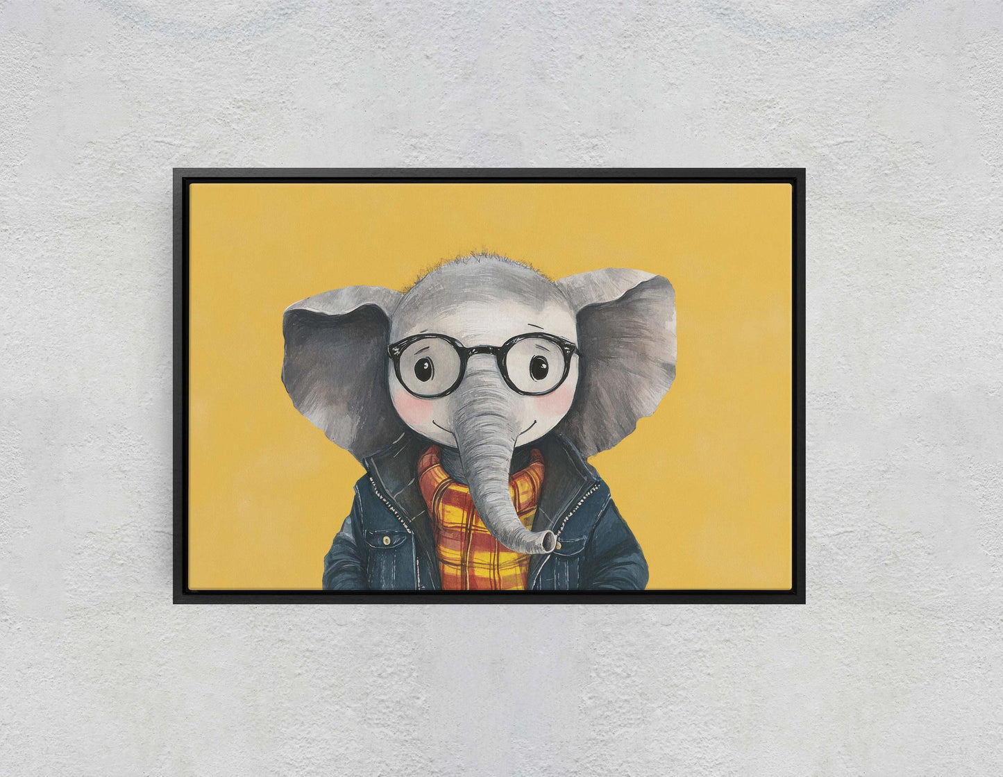 Hipster Elephant, Pop Art, Modern Decor, Street Art, Animal Art, Unique Art, Kids Room, Boys Room, Girls Room