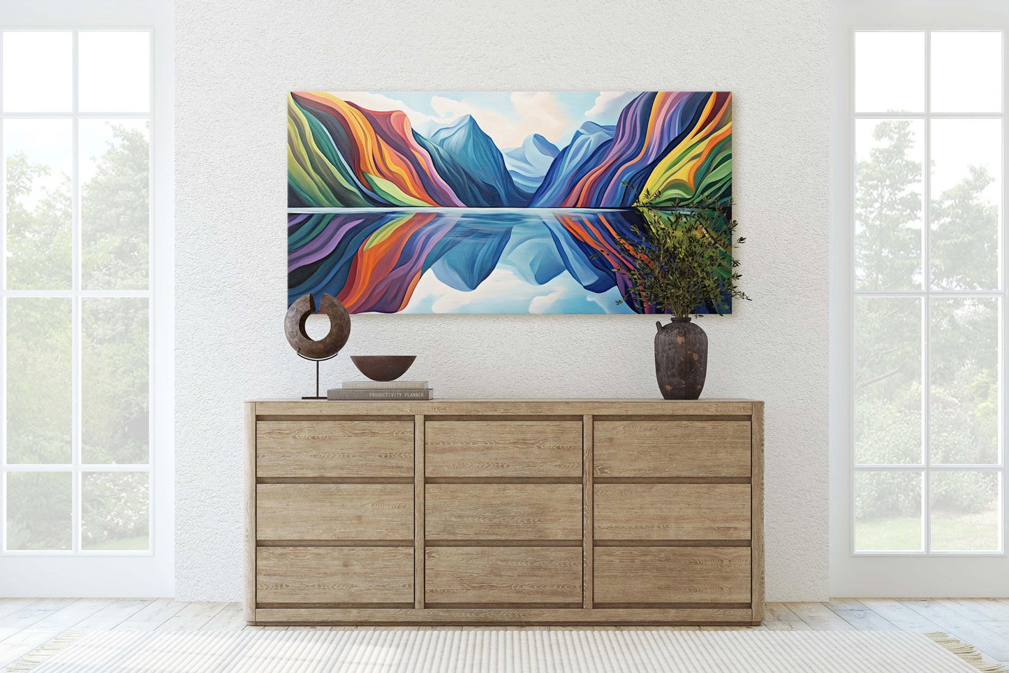 Abstract Mountains, Colorful Art, Scandinavian Art, Contemporary Art