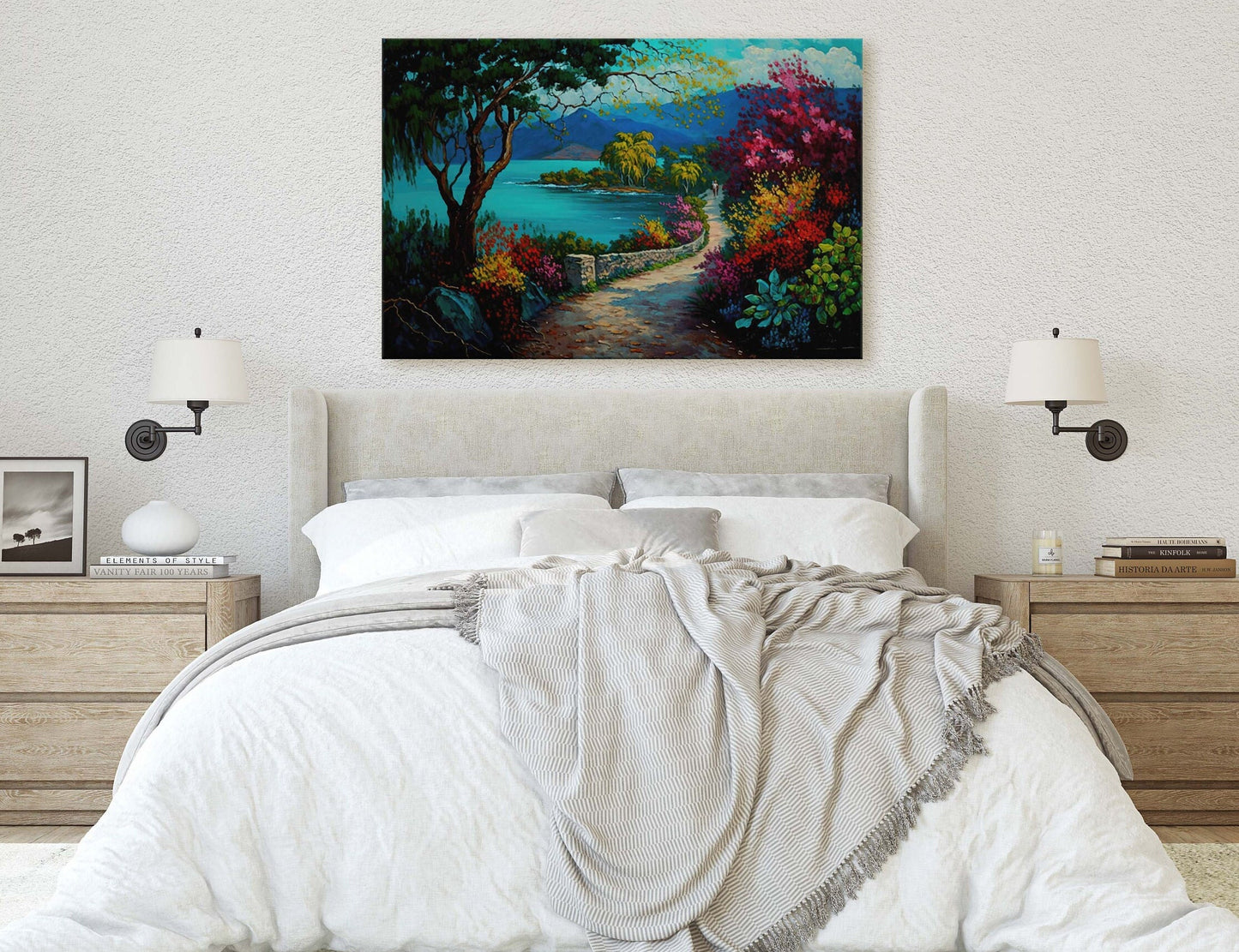 Montego Bay Jamaica, Caribbean, Canvas Art Large Print, Painting, Landscape, Second City, Mobay, Tropical, Colorful