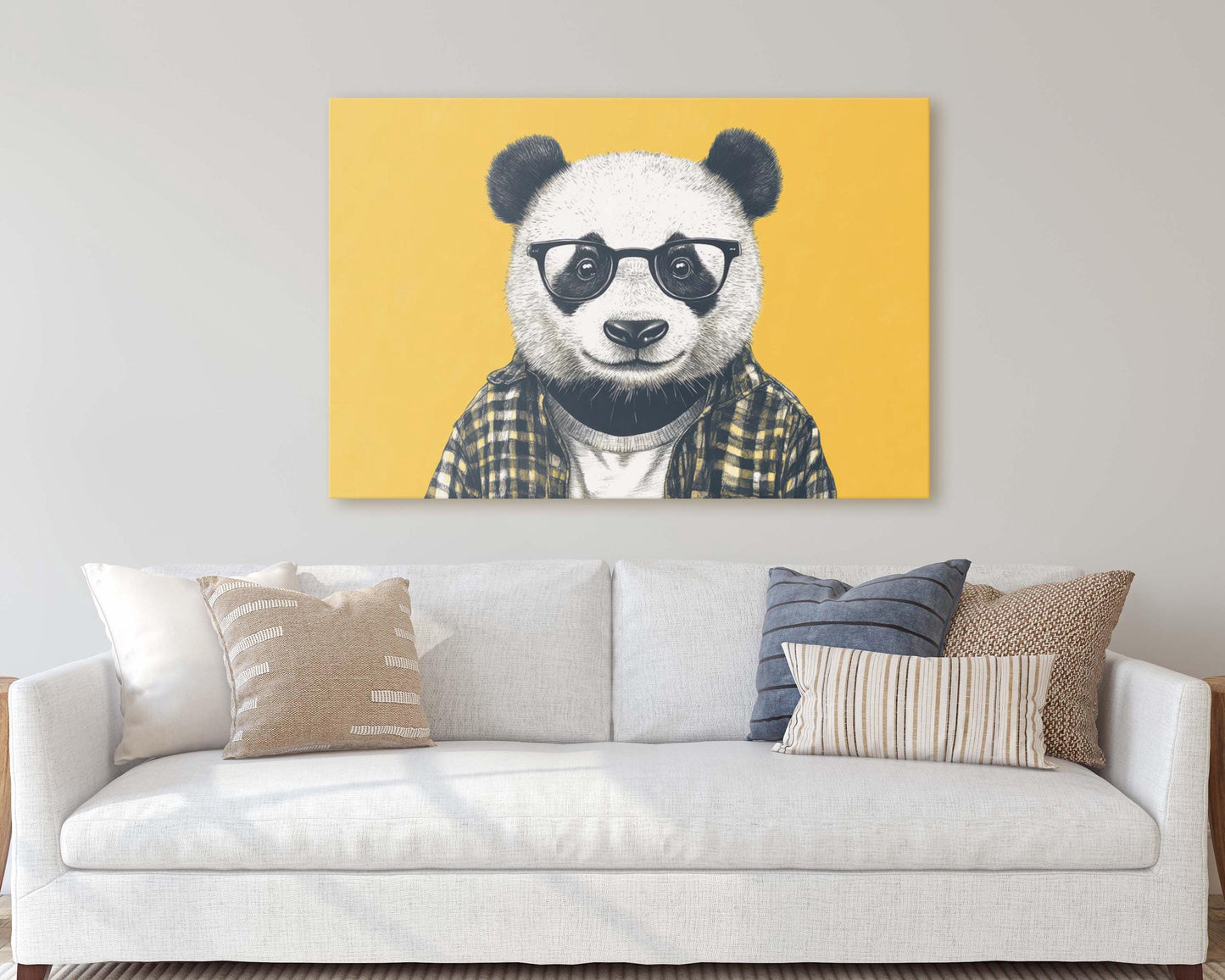 Hipster Panda, Pop Art, Modern Decor, Street Art, Animal Art, Unique Art, Kids Room, Boys Room, Girls Room