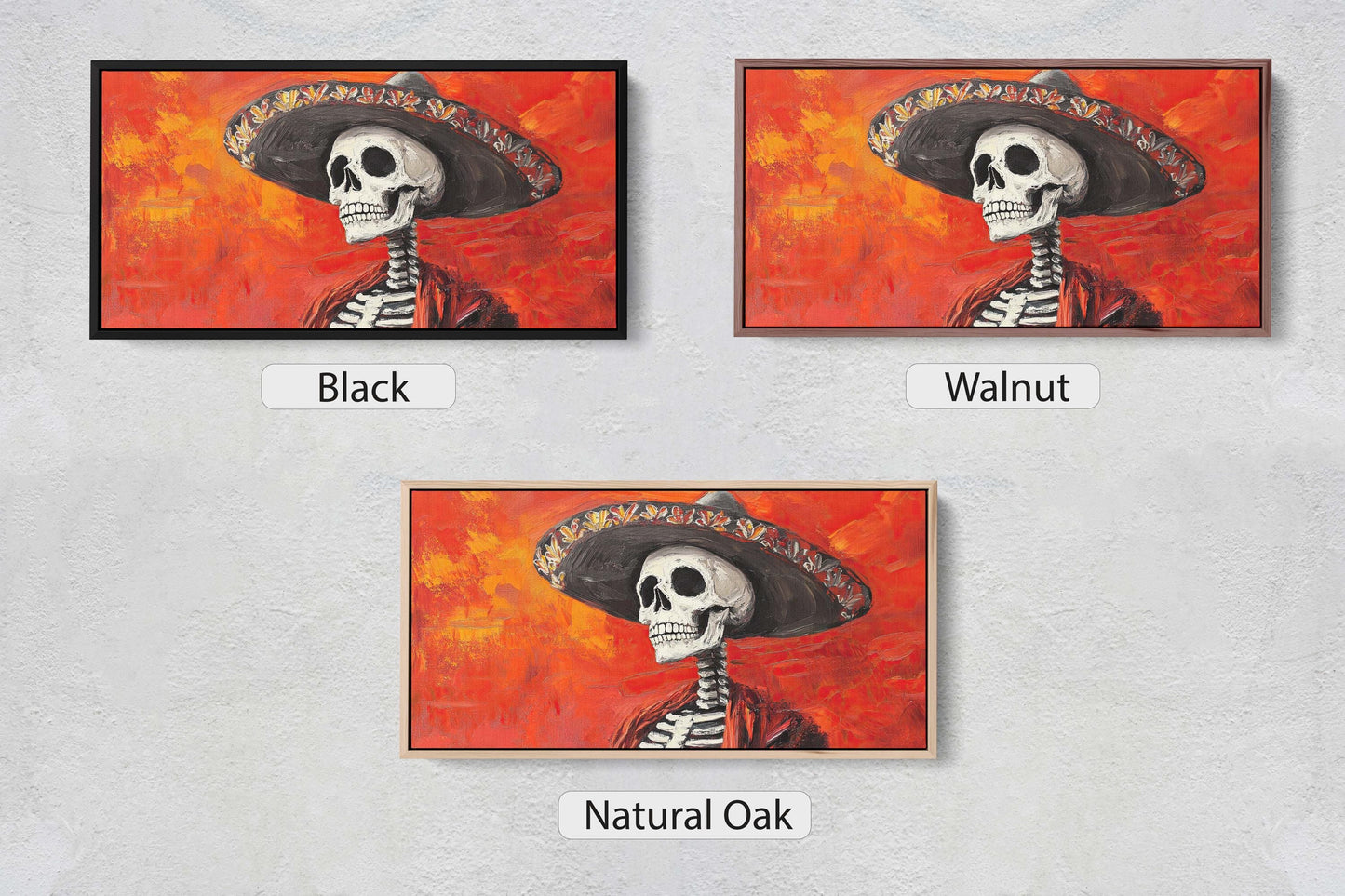 Skeleton Day of the Dead, Calavera, Dia De Los Muertos, Red Orange