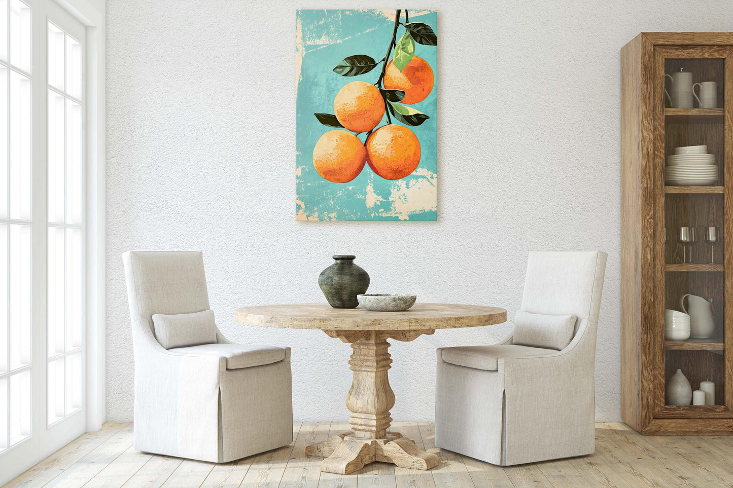 Vintage Oranges, Orange Still Life, Retro Food, Fruit Art