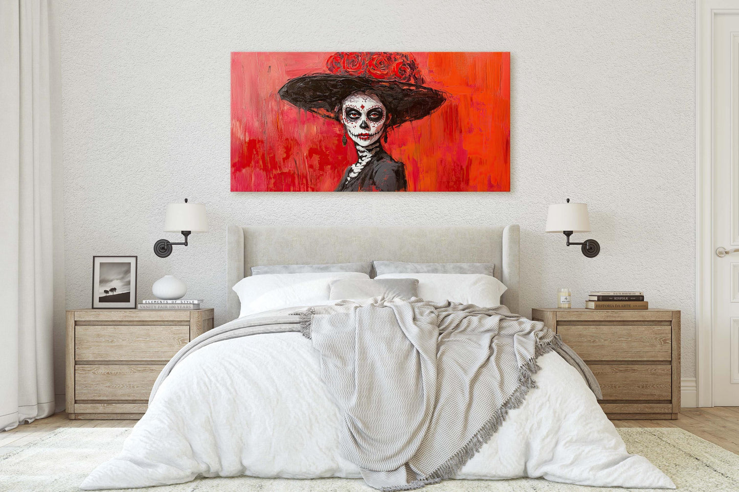 Day of the Dead, Mexican Art, Skeleton, Maximalist Print