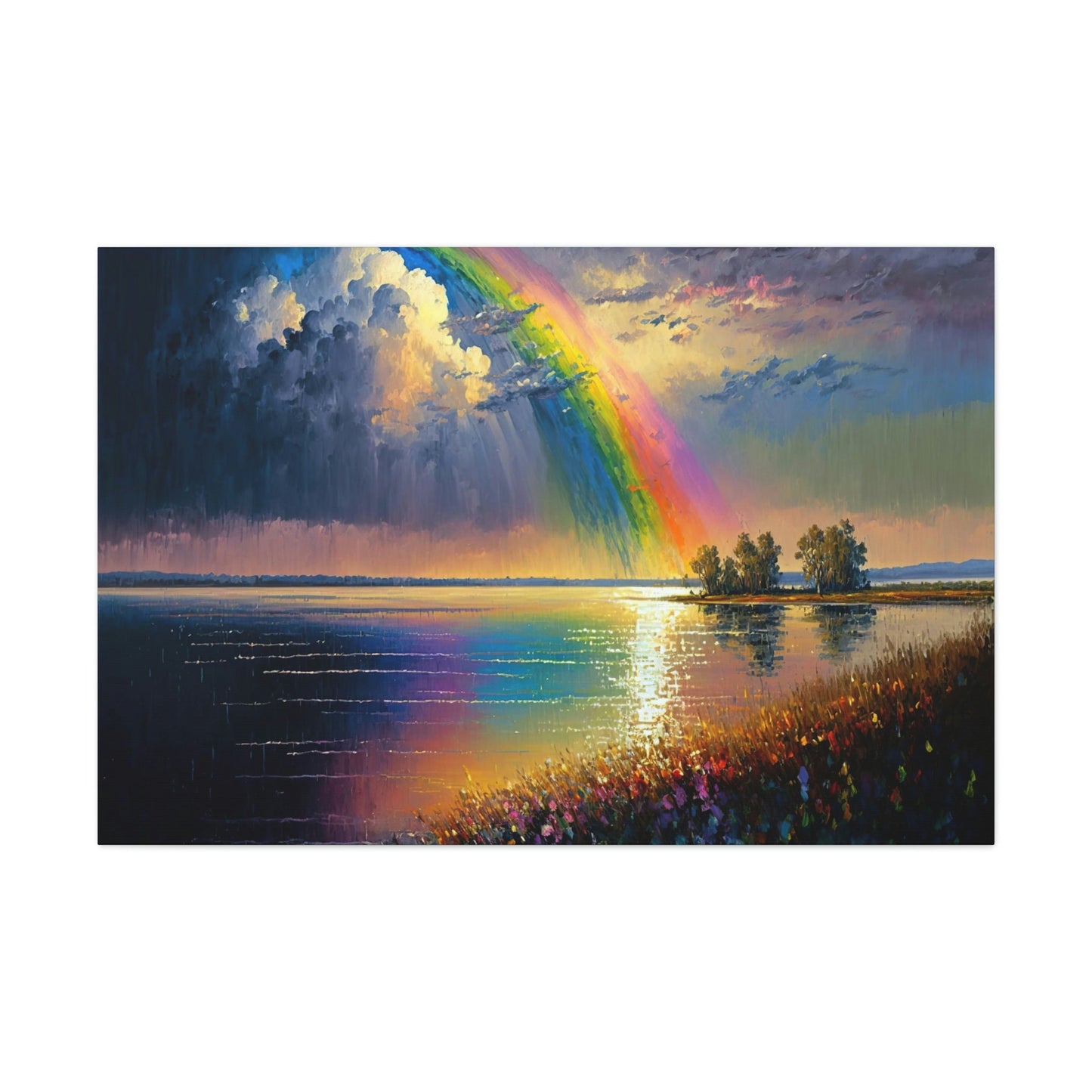 Rainbow Lake Canvas Art Ready To Hang