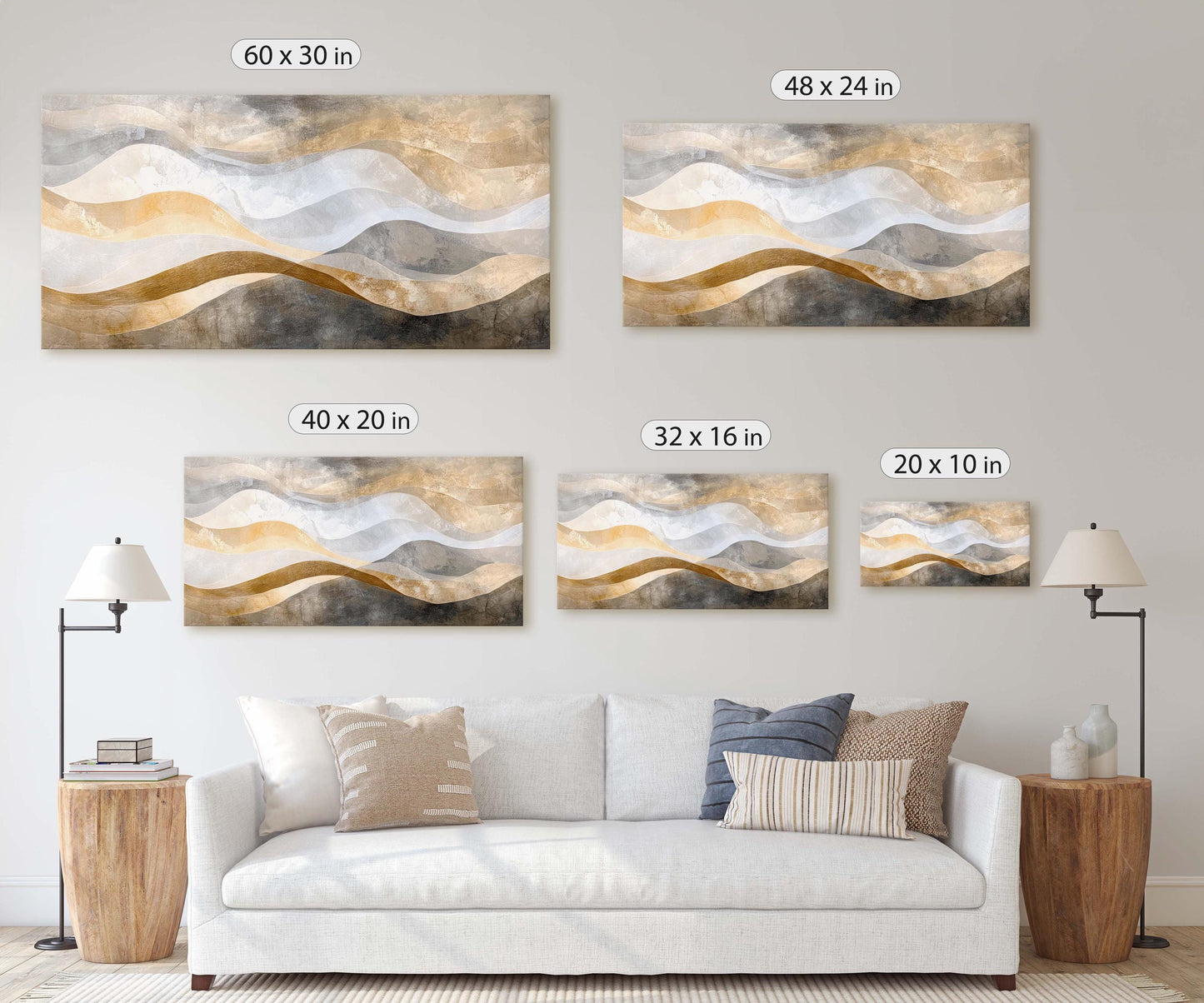 Scandinavian Mountains, Morning Fog, Mountain Landscape, Abstract Minimalism