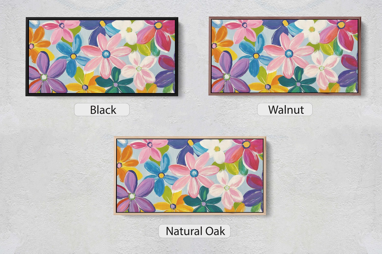 Painted Flowers, Wildflower Print, Scenic Painting Decor