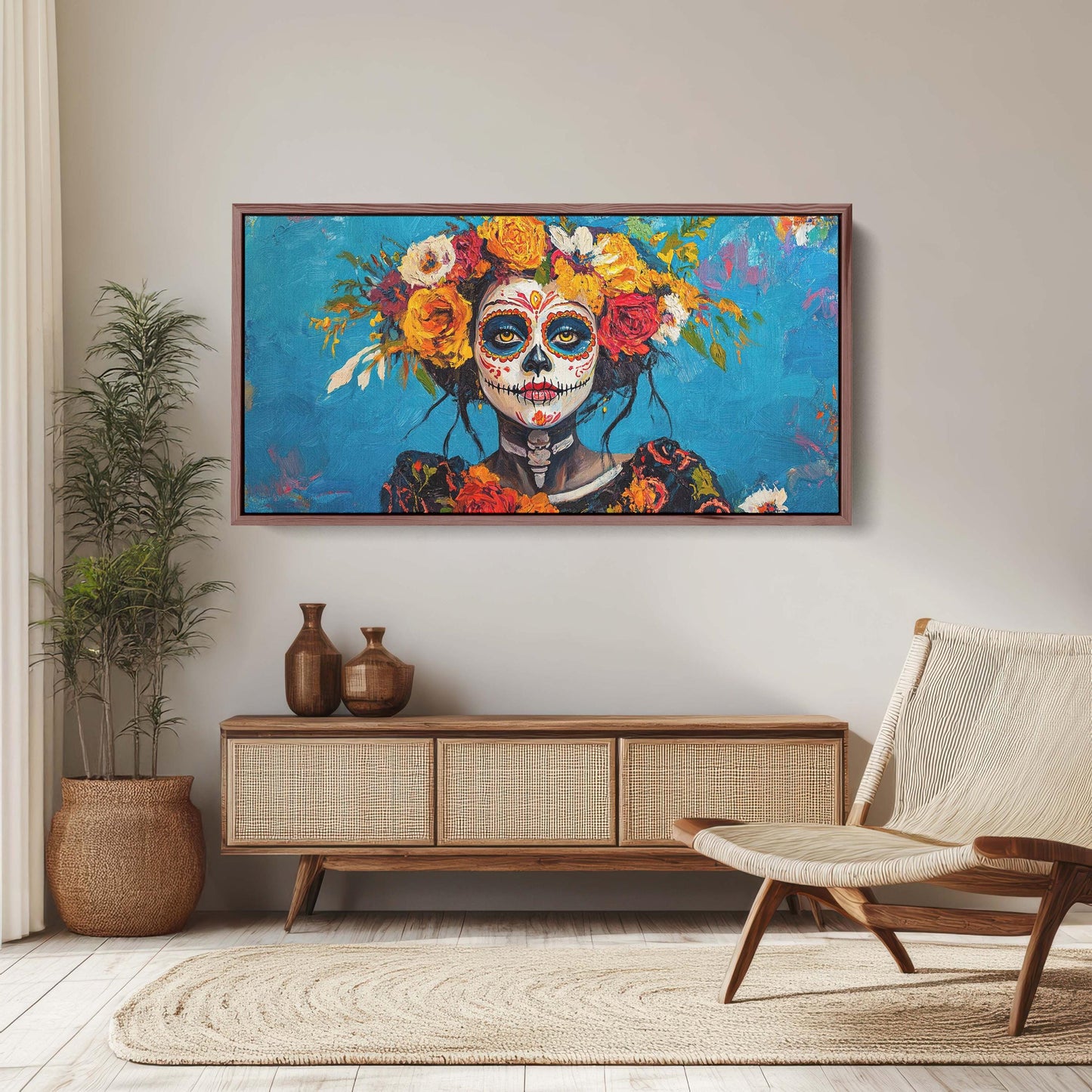 Day of the Dead, Mexican Art, Skeleton, Maximalist Print