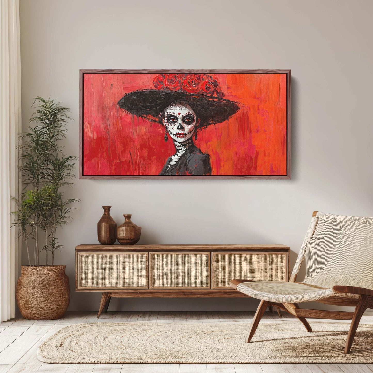 Day of the Dead, Mexican Art, Skeleton, Maximalist Print