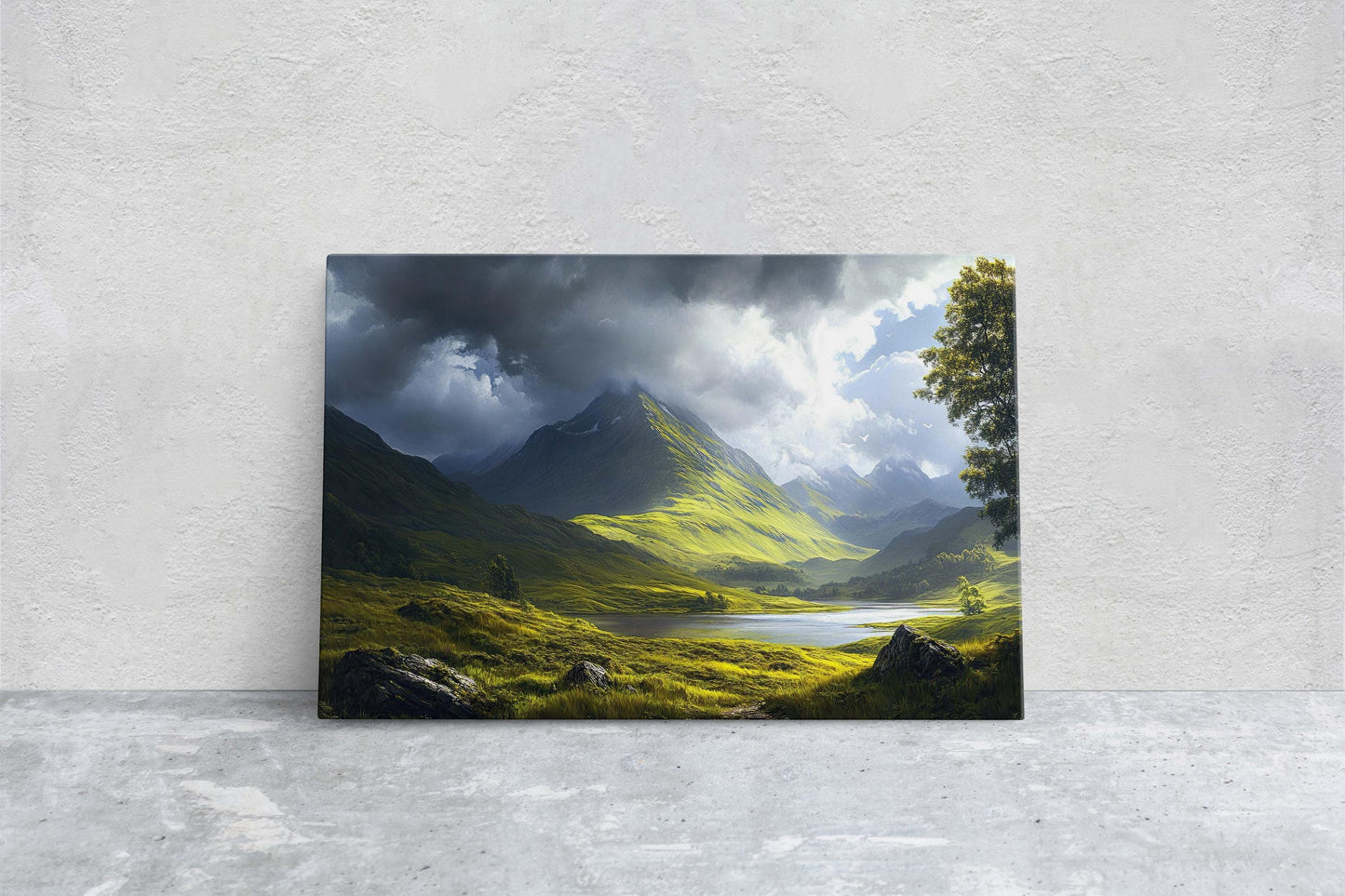 Celtic Highlands, Scottish Highland, Mountain Valley, Valley Painting, Light After Storm