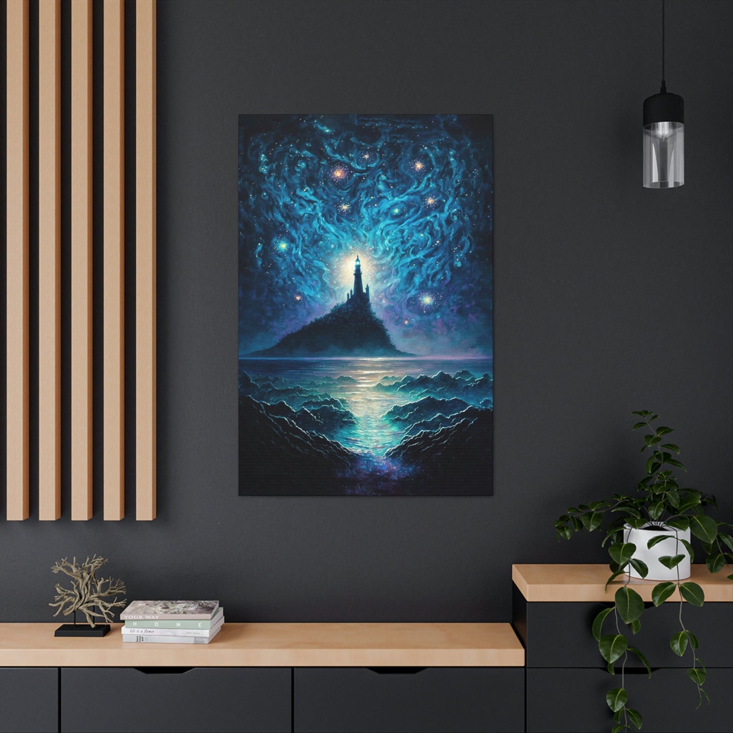 Mystical Lighthouse Canvas Art Ready To Hang