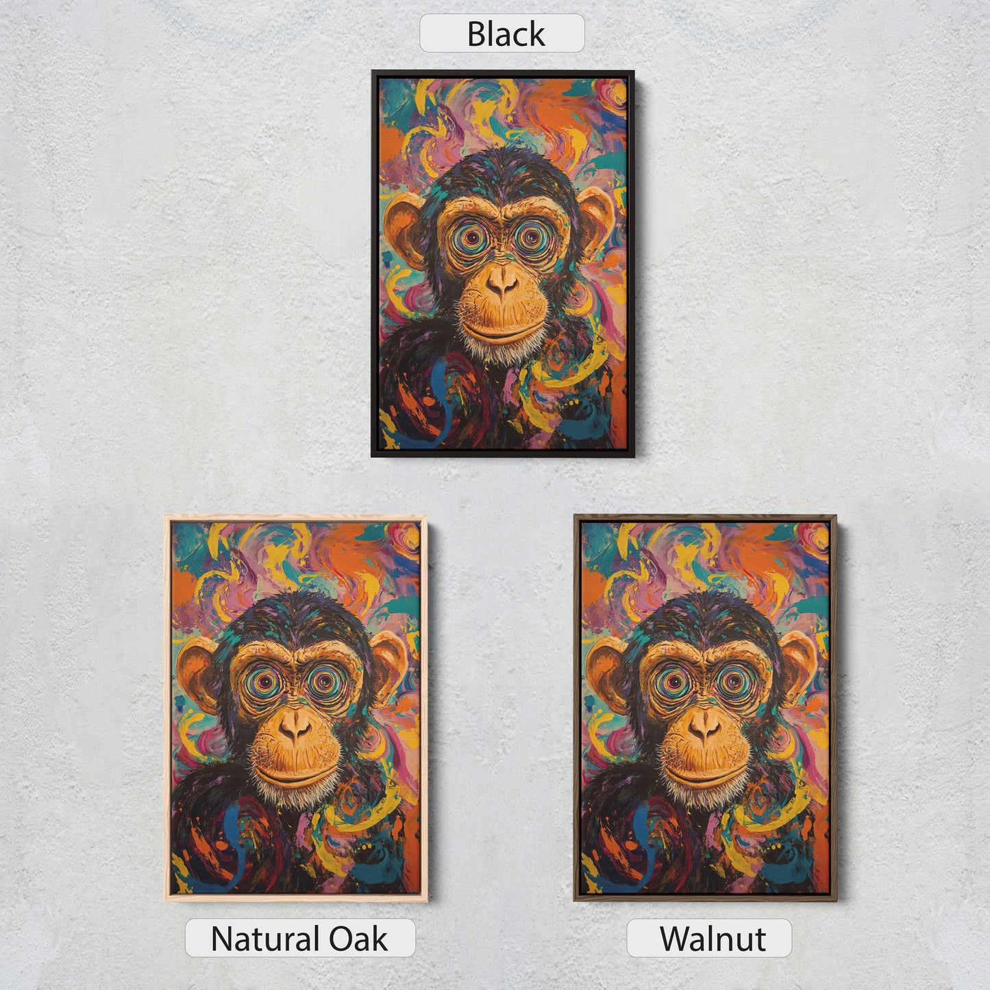 Monkeying With Perception, Surrealist Art, Modern Decor, Monkey Print, Ape Art