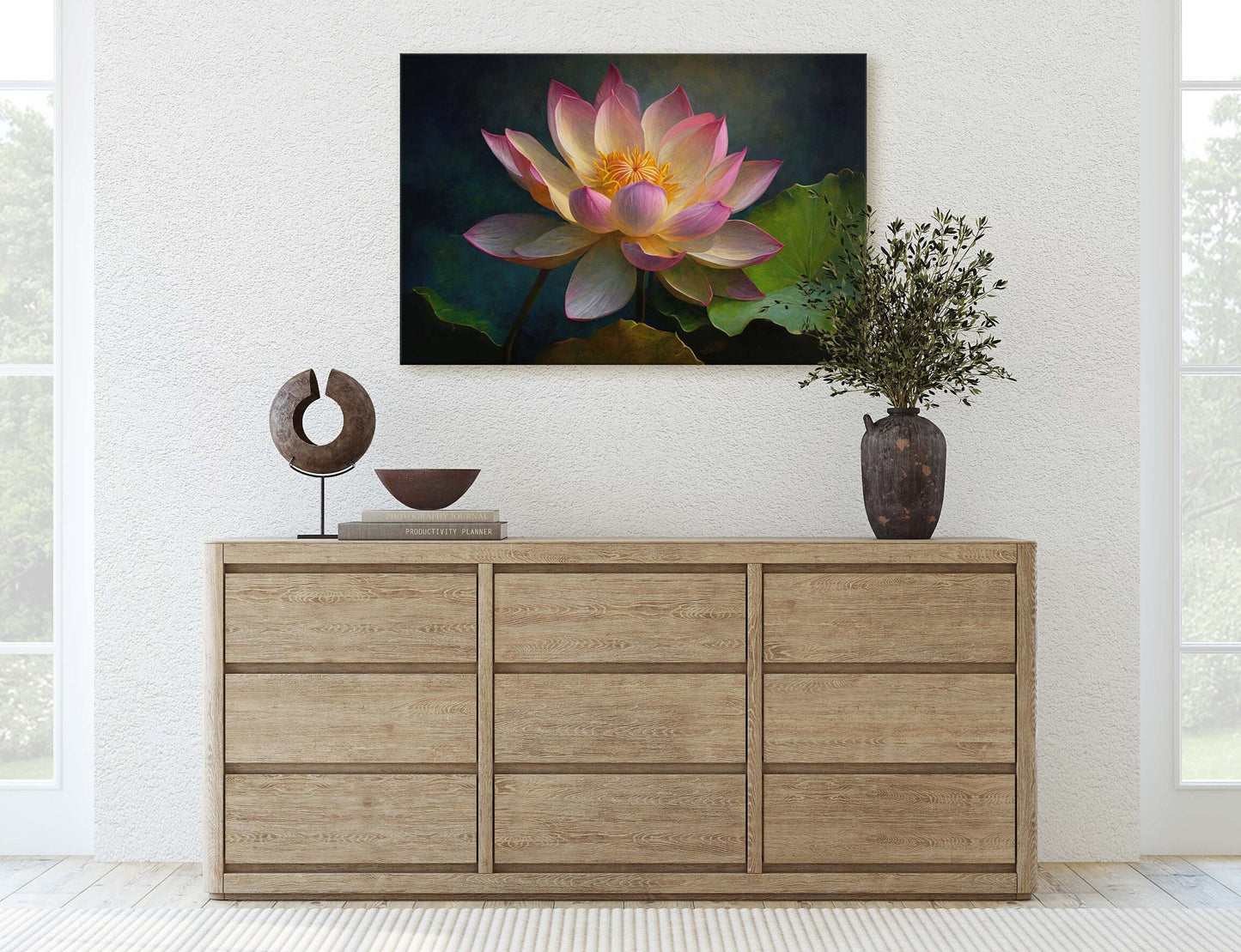 Lotus Flower Canvas Art Ready To Hang