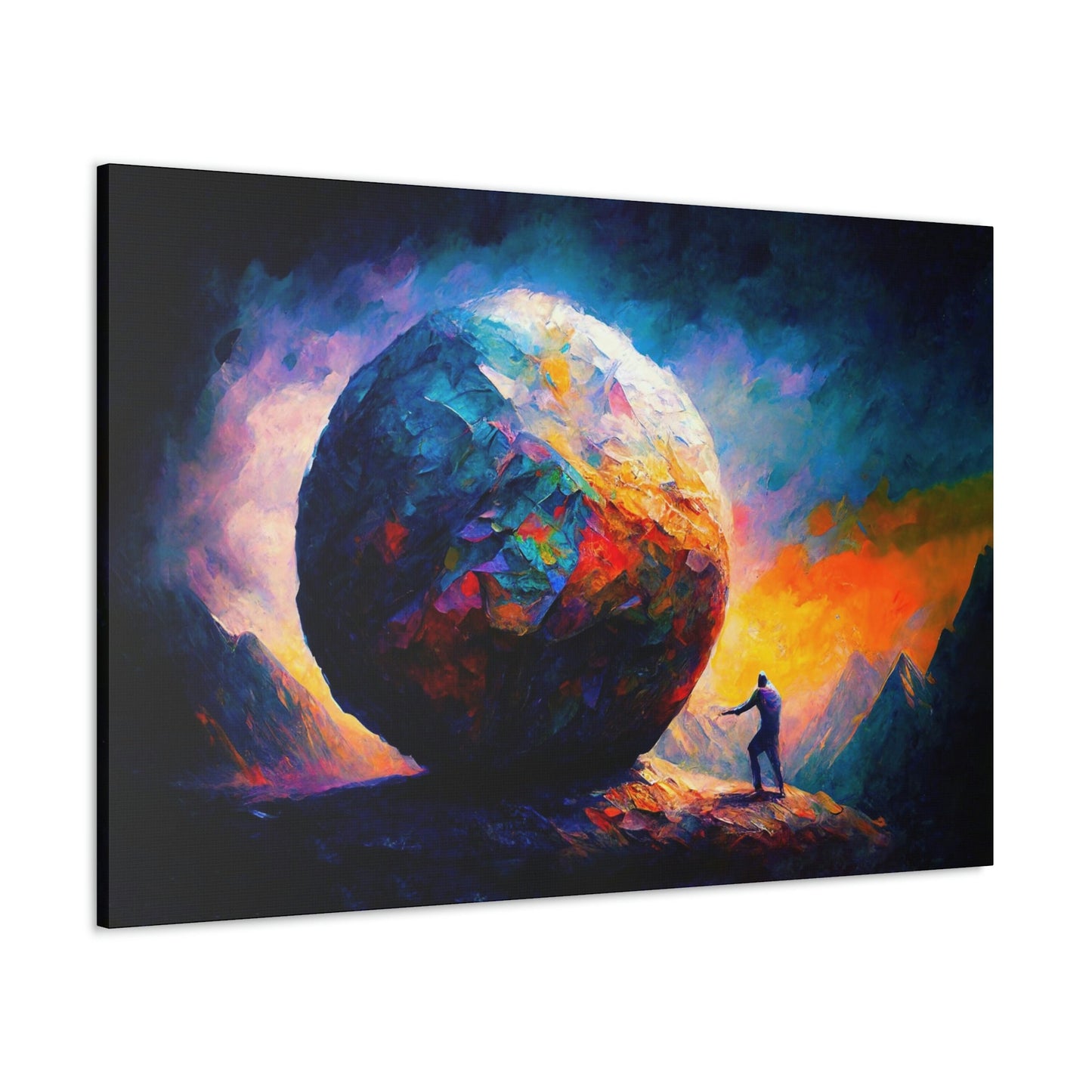 Sisyphus Canvas Art Ready To Hang | Mythology