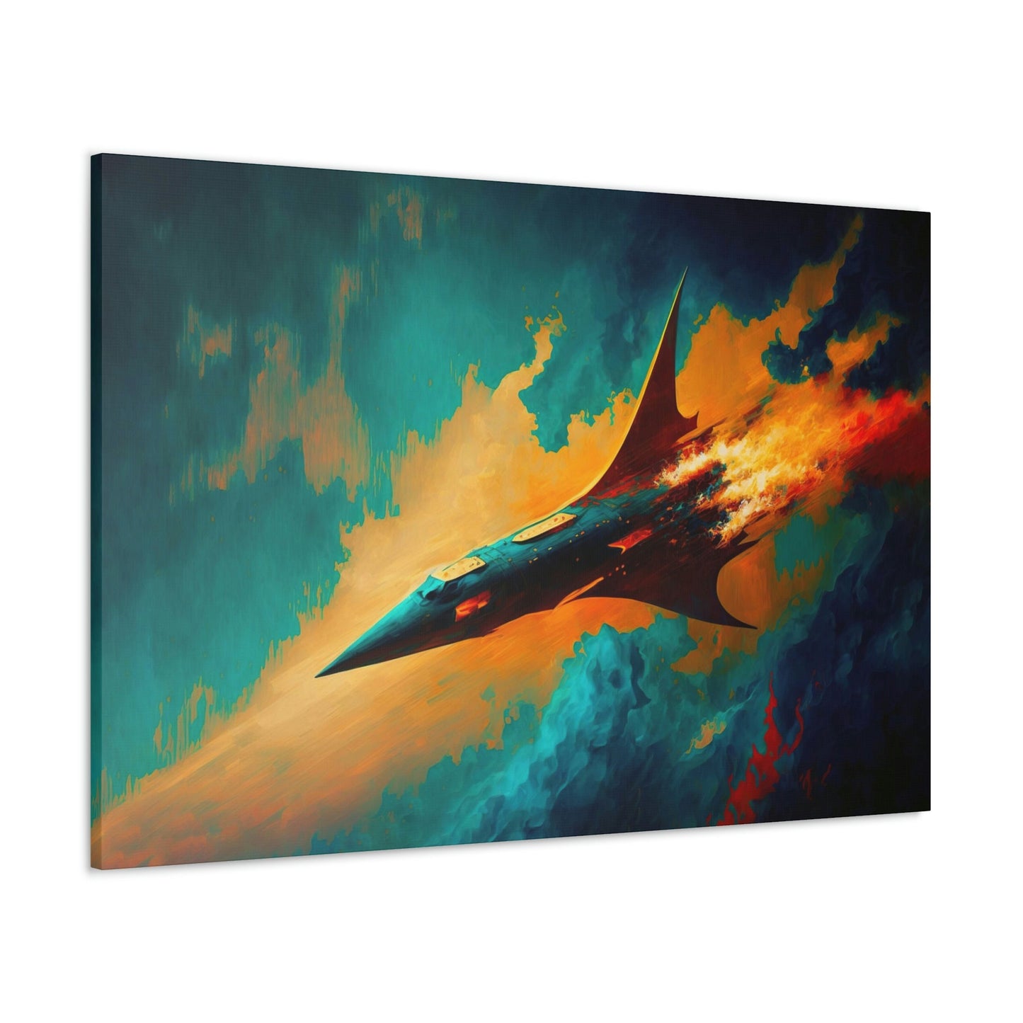Rocket Reentry Canvas Art Ready To Hang