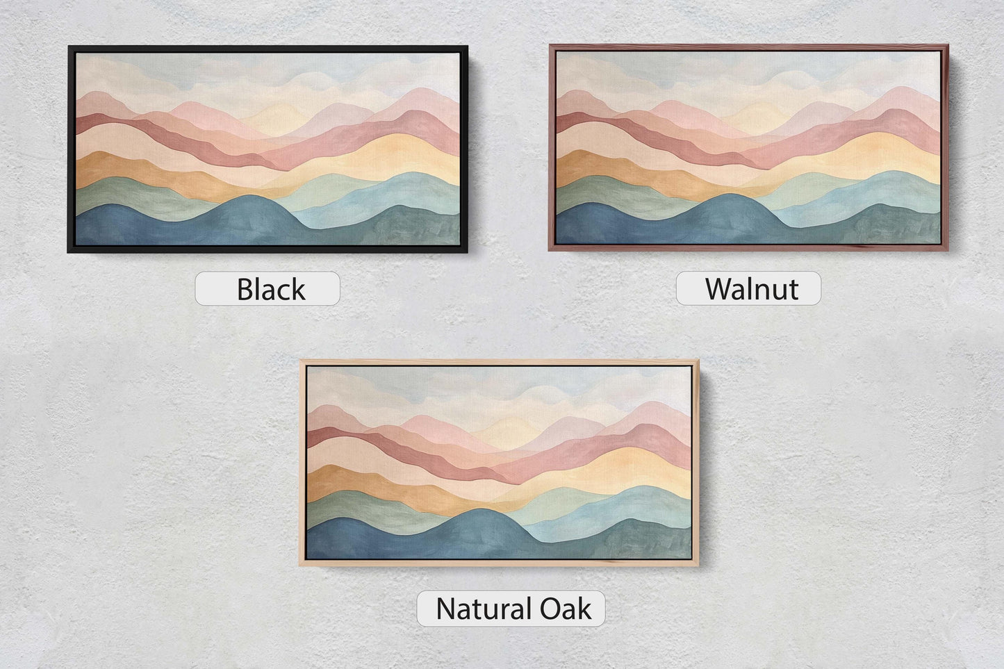 Scandinavian Print, Mystic Mountains, Abstract Minimalism, Scenic Landscape