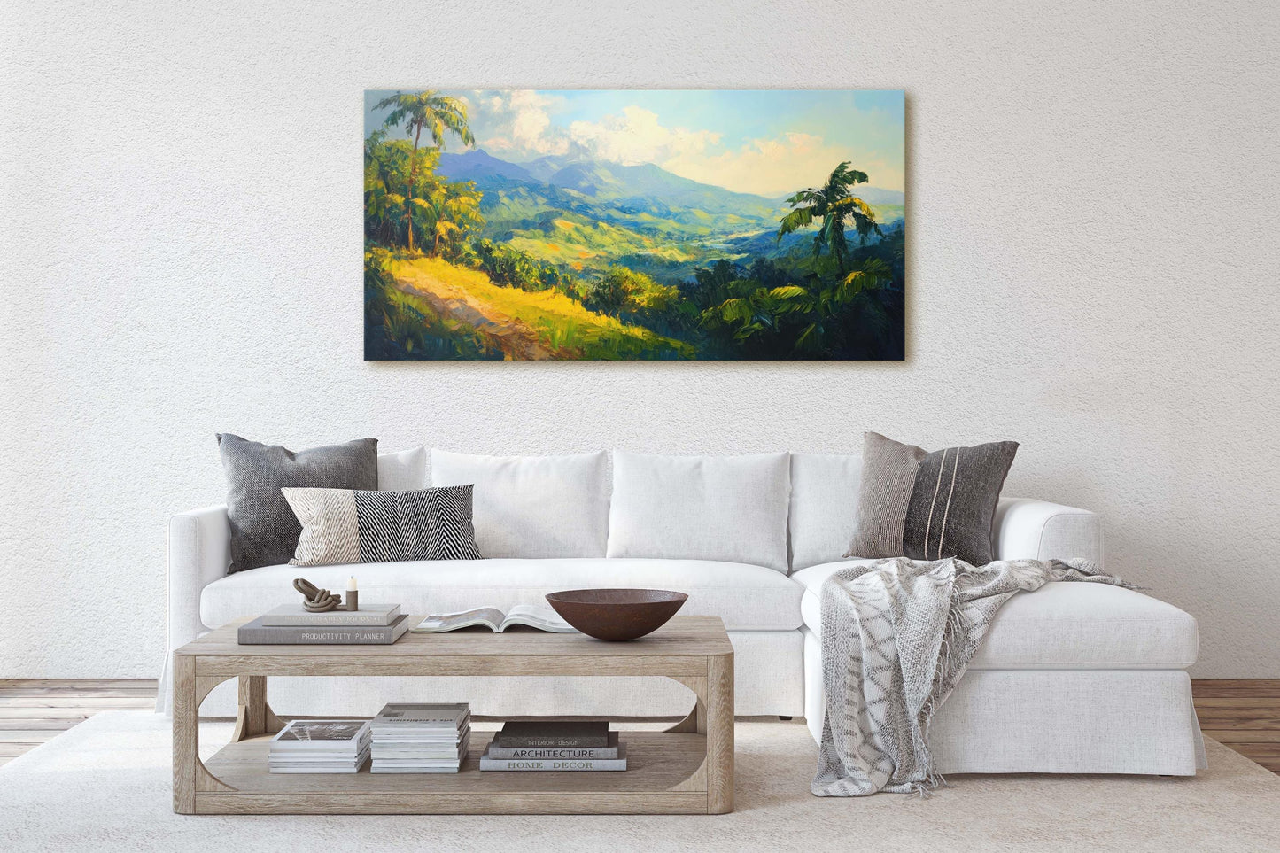 Blue Mountains, Jamaica Art, Tropical Decor, Tropics Art, Extra Large Print