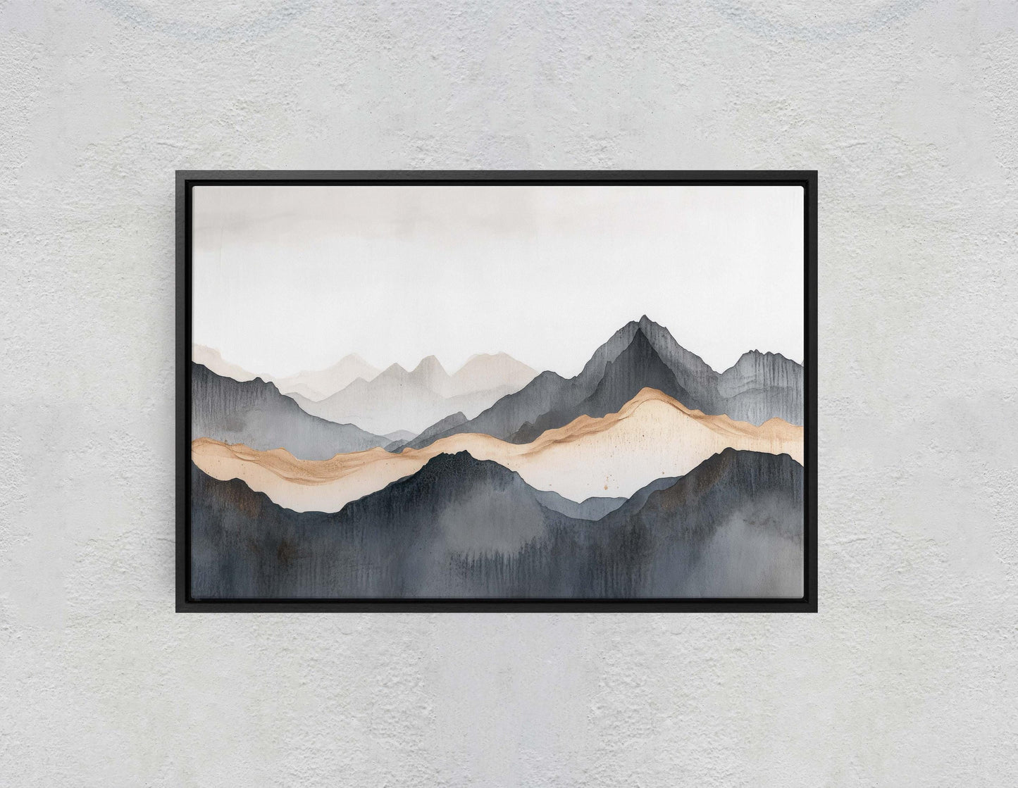 Foggy Mountain Art, Misty Mountains, Nature Painting, Contemporary Art