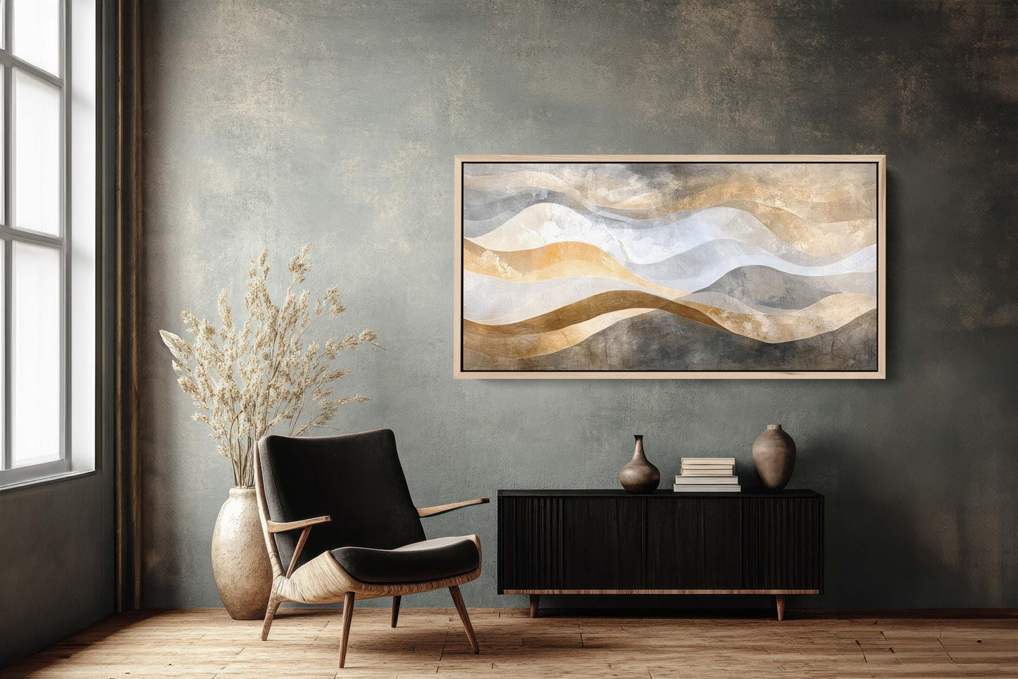 Morning Fog Mountains, Mountain Landscape, Abstract Minimalism,Scandinavian Mountains