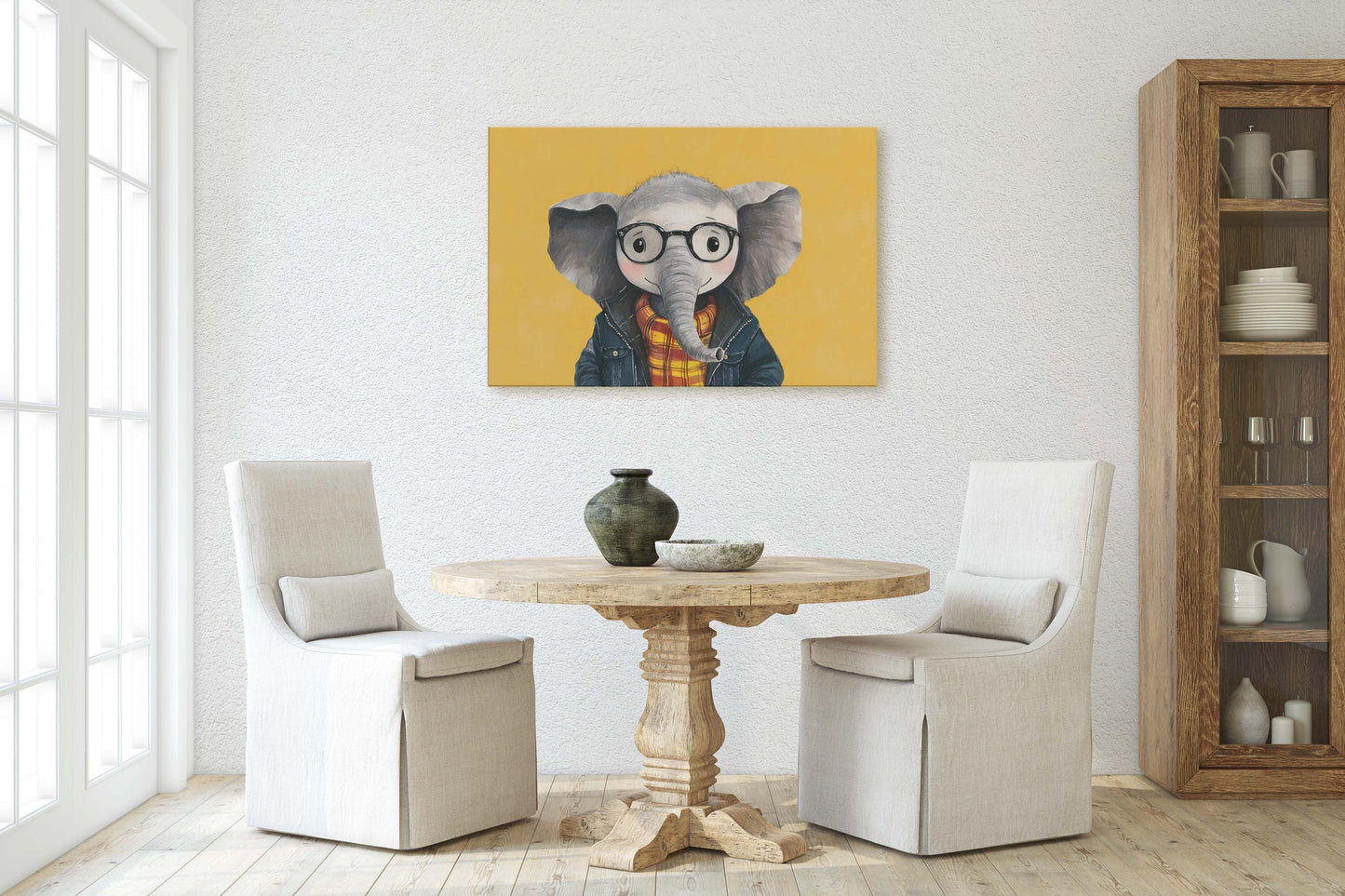 Hipster Elephant, Pop Art, Modern Decor, Street Art, Animal Art, Unique Art, Kids Room, Boys Room, Girls Room