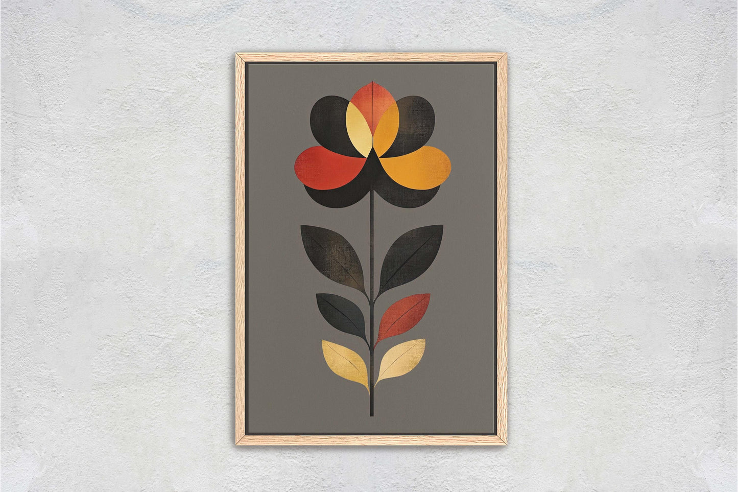 Modern Floral Decor, Contemporary Art, Simple Clean, Abstract Art