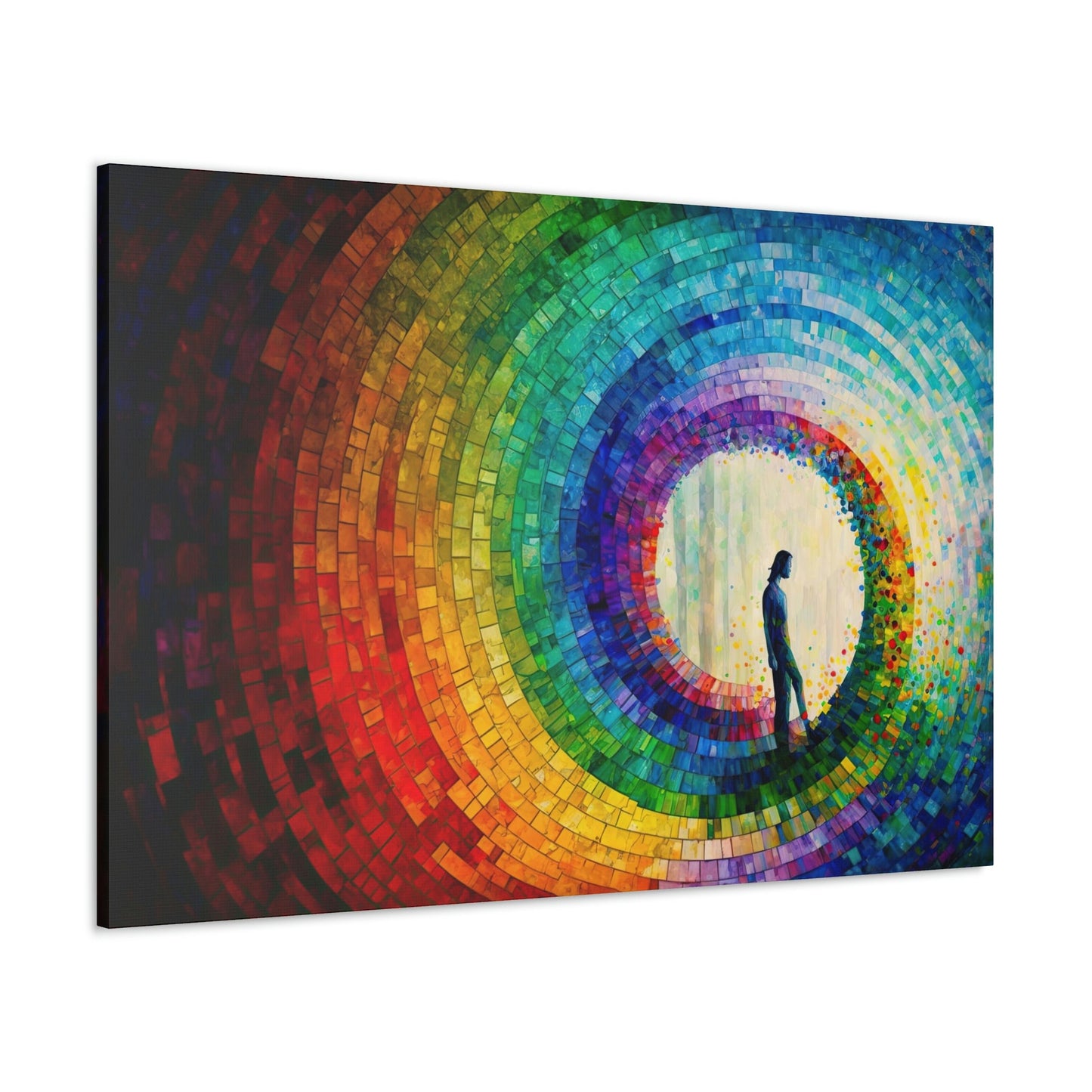 Abstract Expression Color Wheel Canvas Art Ready To Hang | Fantasy | Portal Colorful